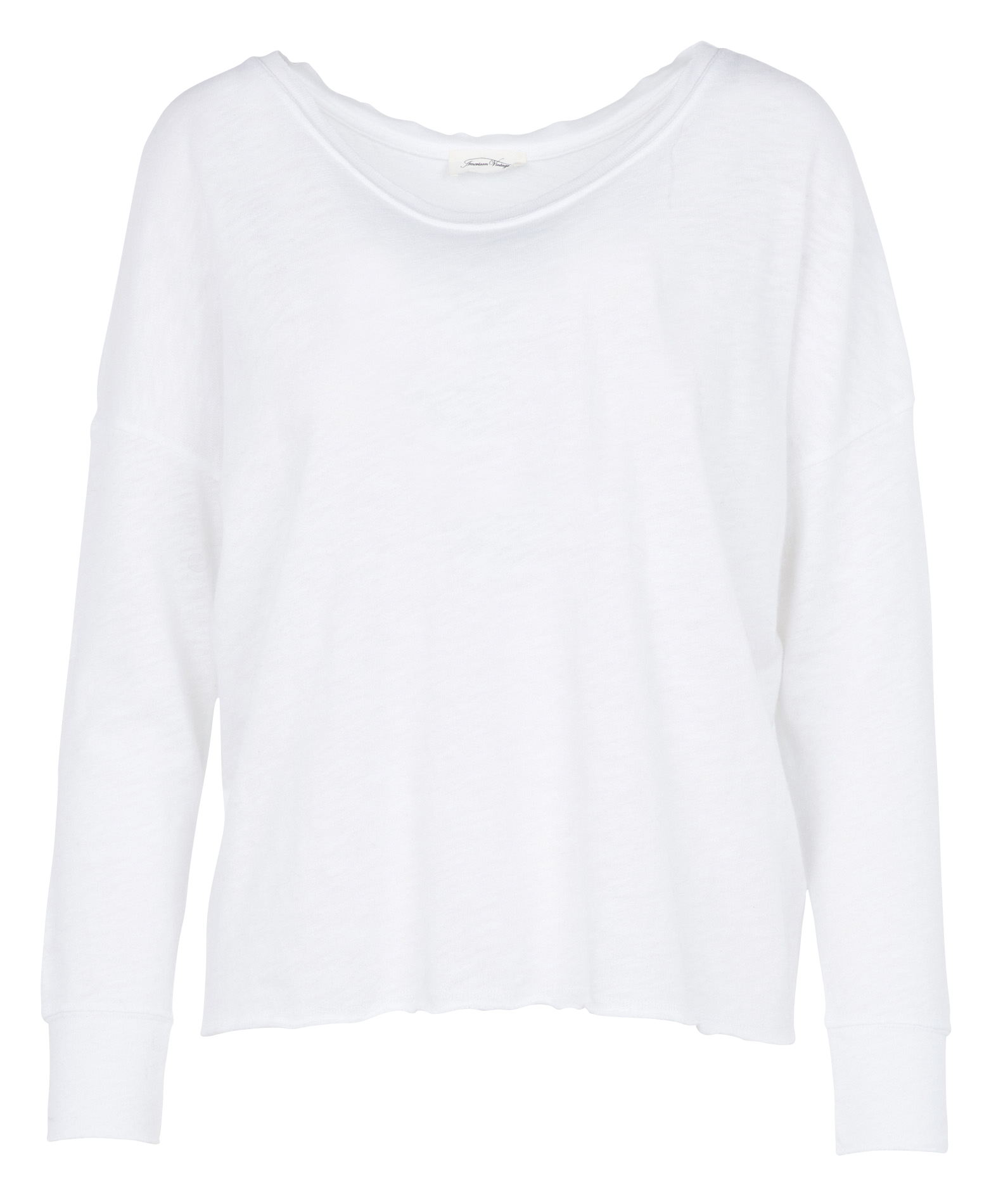 Tee-shirt col bateau en coton sonoma AMERICAN VINTAGE Blanc