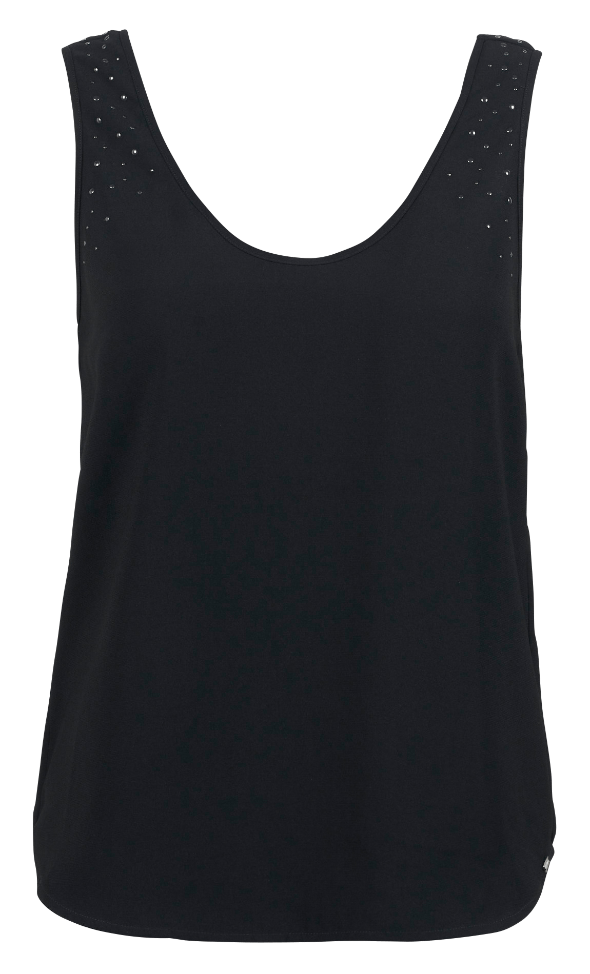 Top col rond à clous IKKS Noir