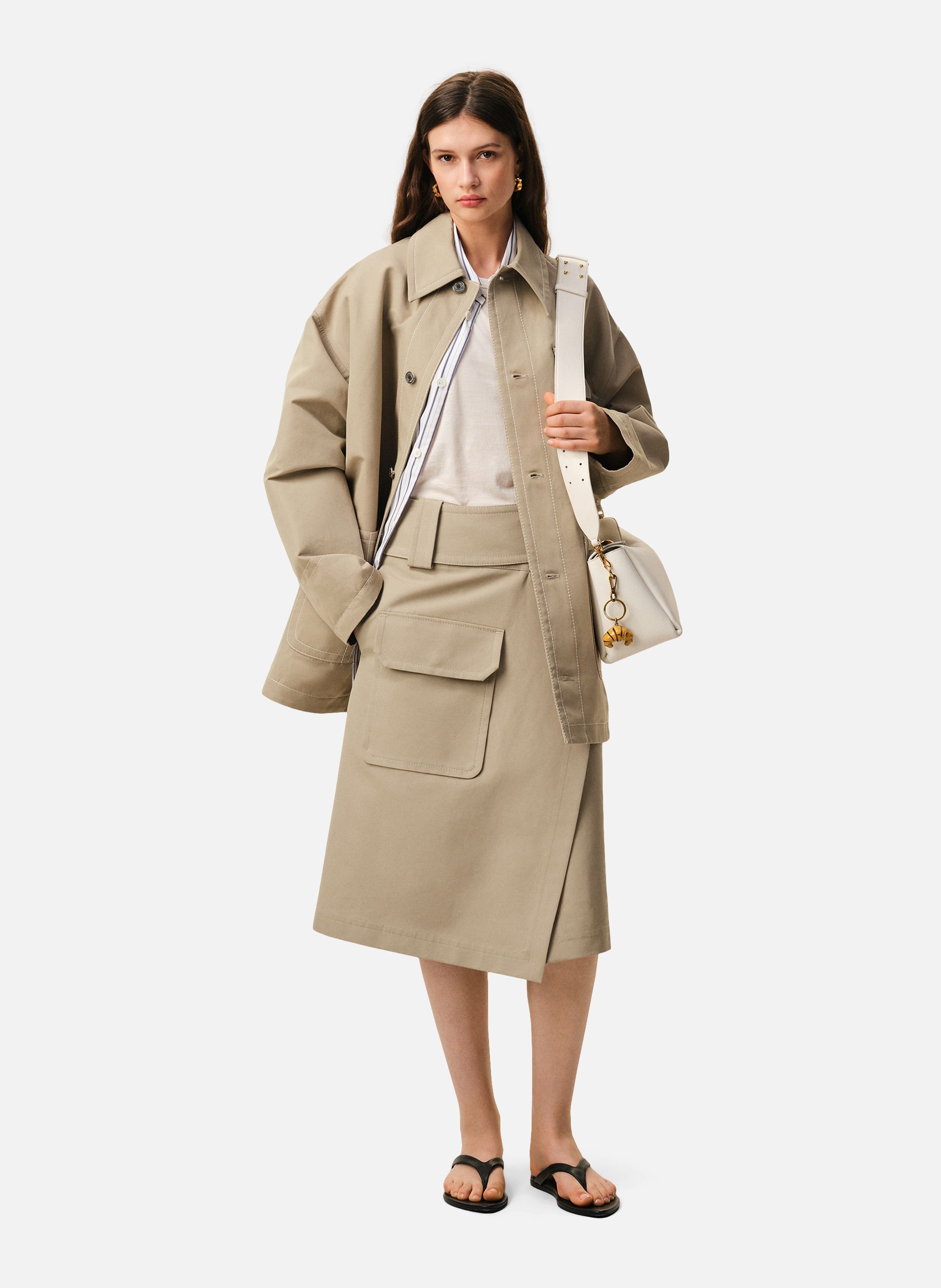 Veste worker unisexe en coton AMI PARIS Beige