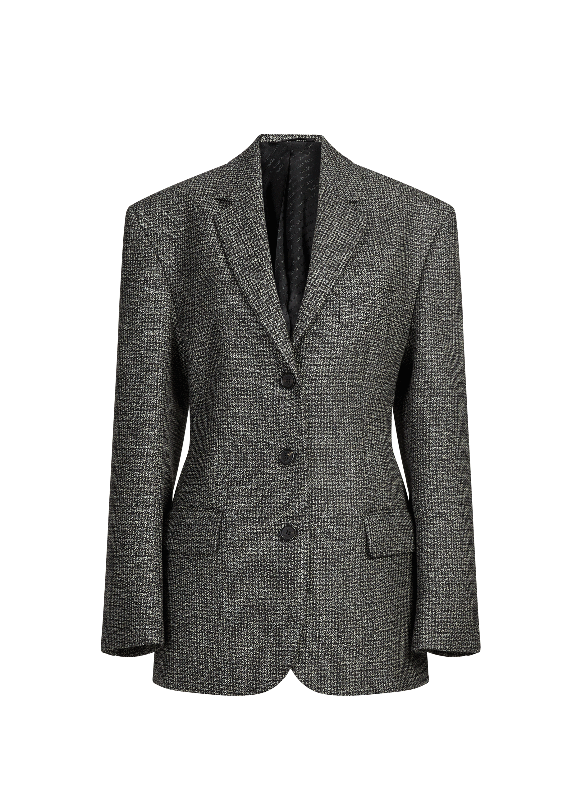 Printed wool straight blazer ACNE STUDIOS Multicolour