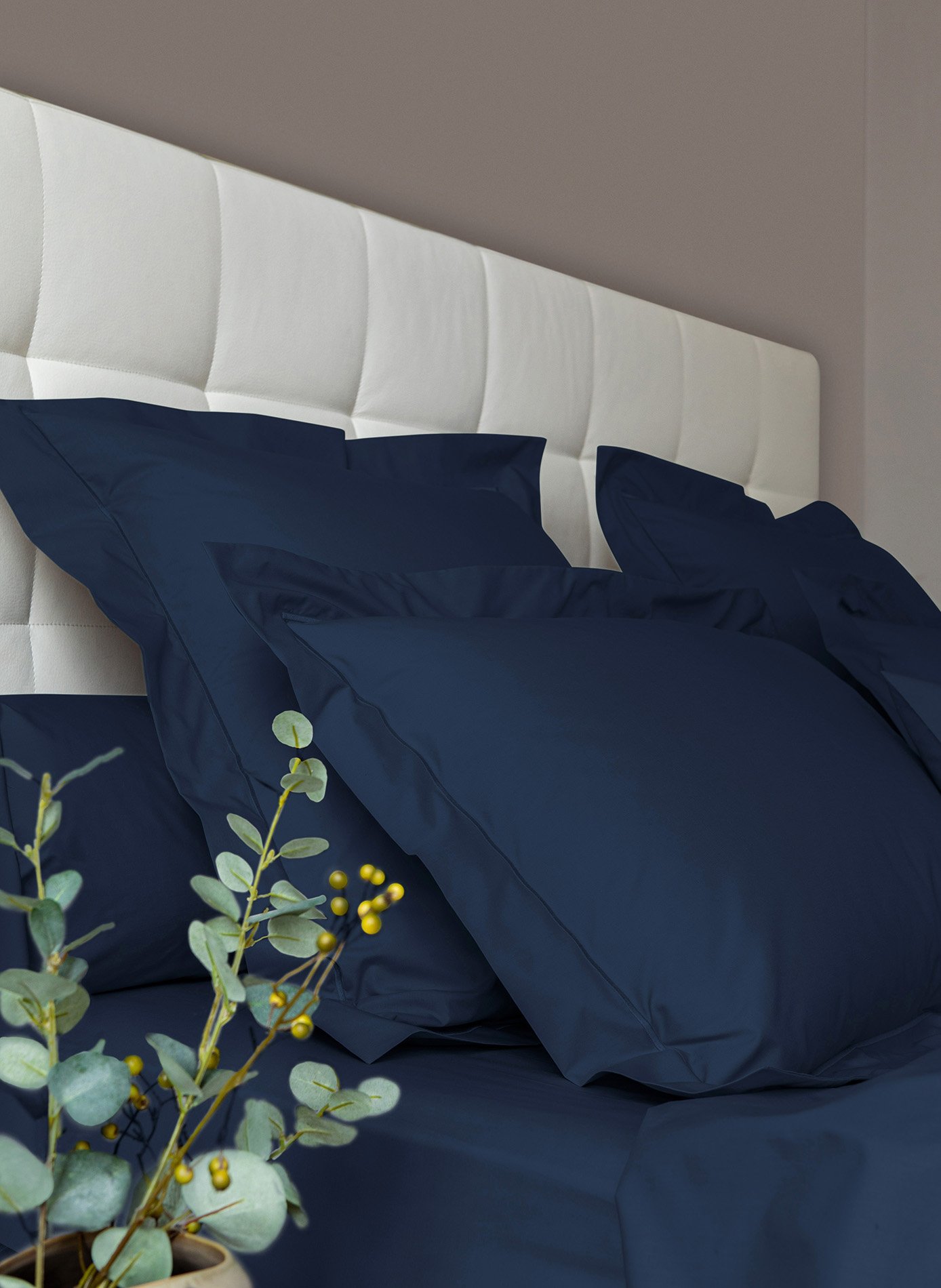 Taie de traversin vexin marine ANNE DE SOLENE Bleu