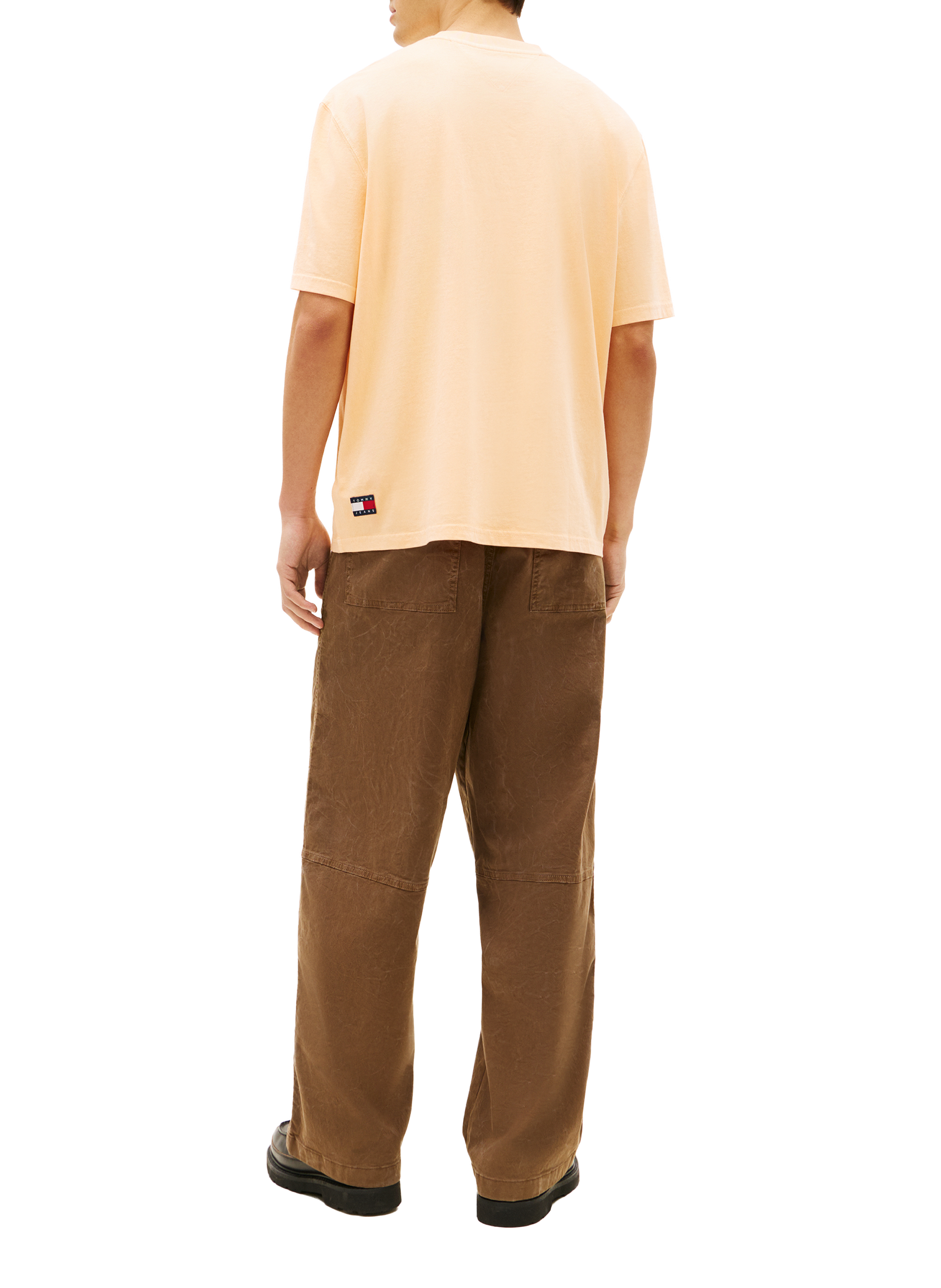 Short-sleeved oversized cotton T-shirt TOMMY HILFIGER Orange