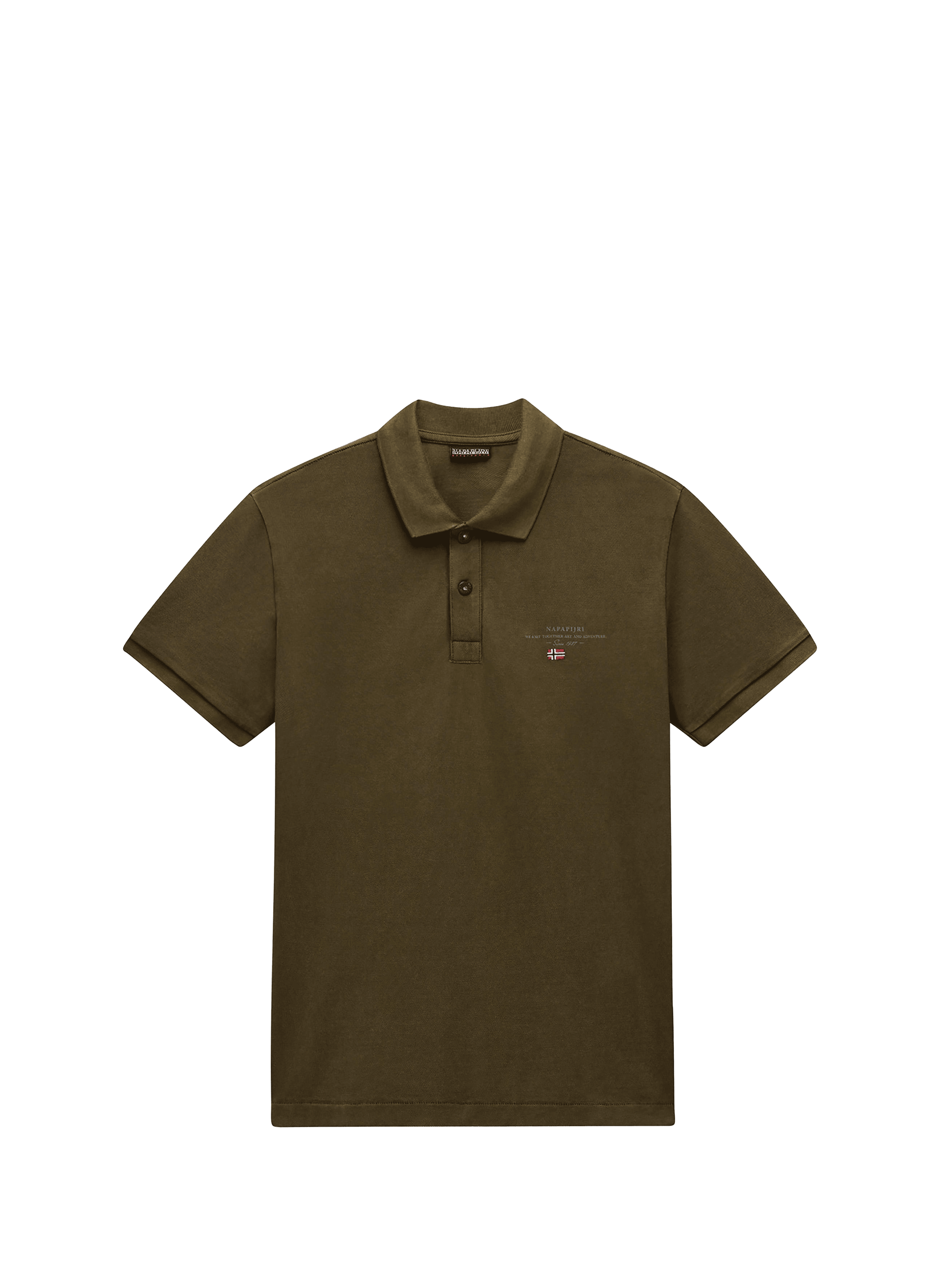 Polo en coton ELBAS Dark olive g3a