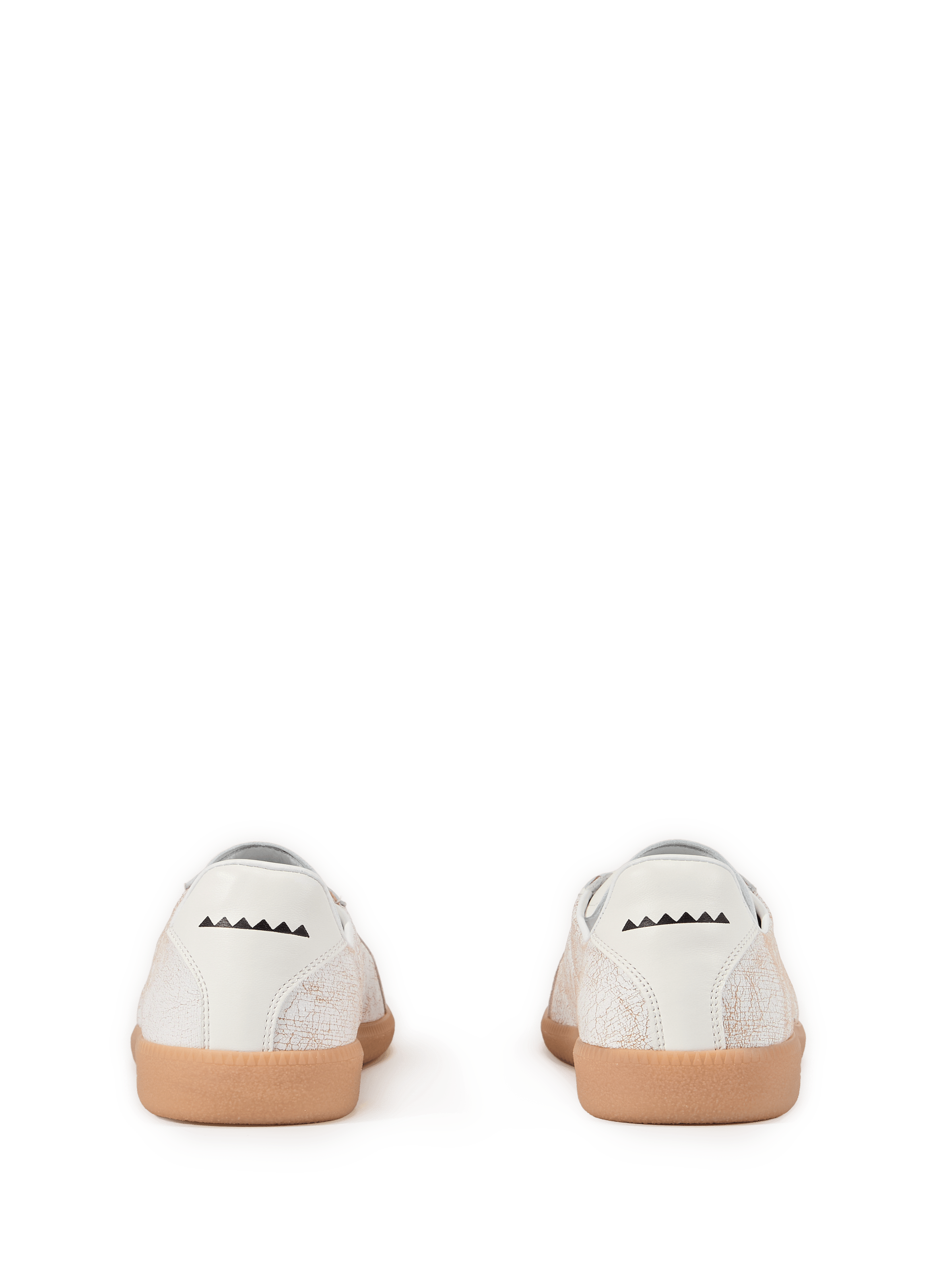 Mixed leather sneakers RUN OF White