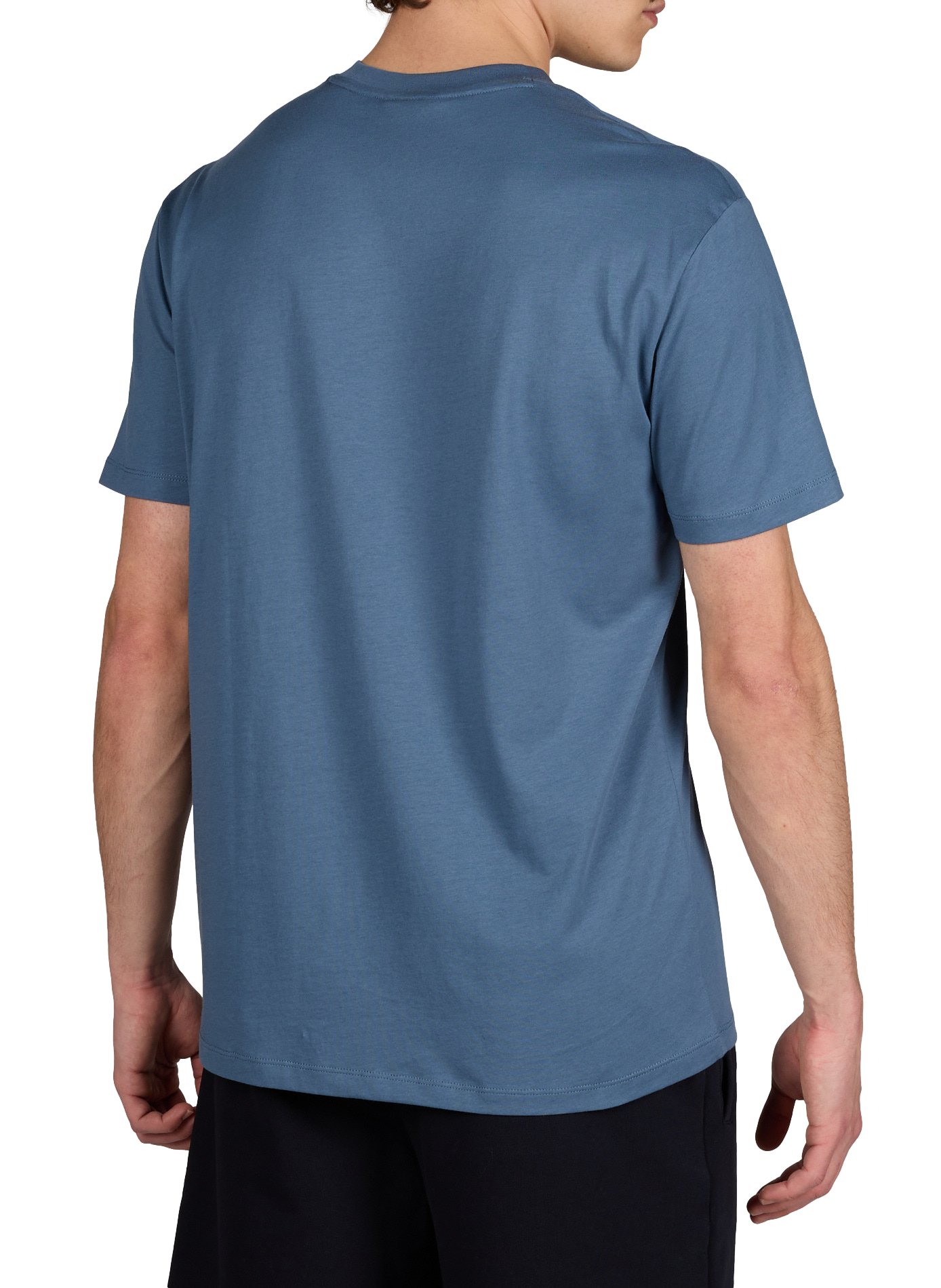 Straight-fit cotton T-shirt ARMANI EXCHANGE Blue