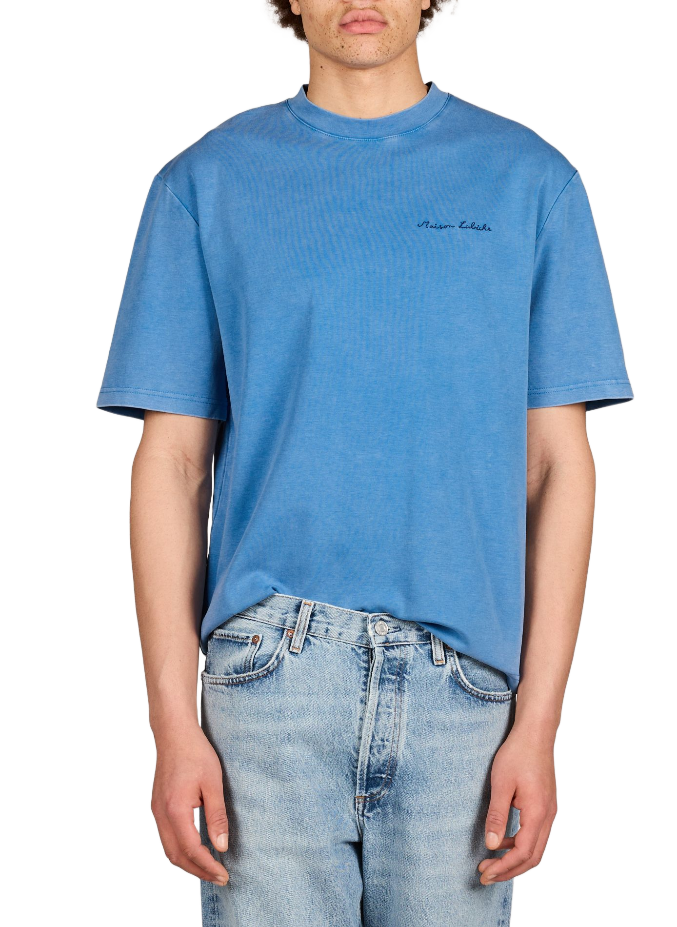 T-shirt droit Chassaigne en coton biologique MAISON LABICHE Bleu