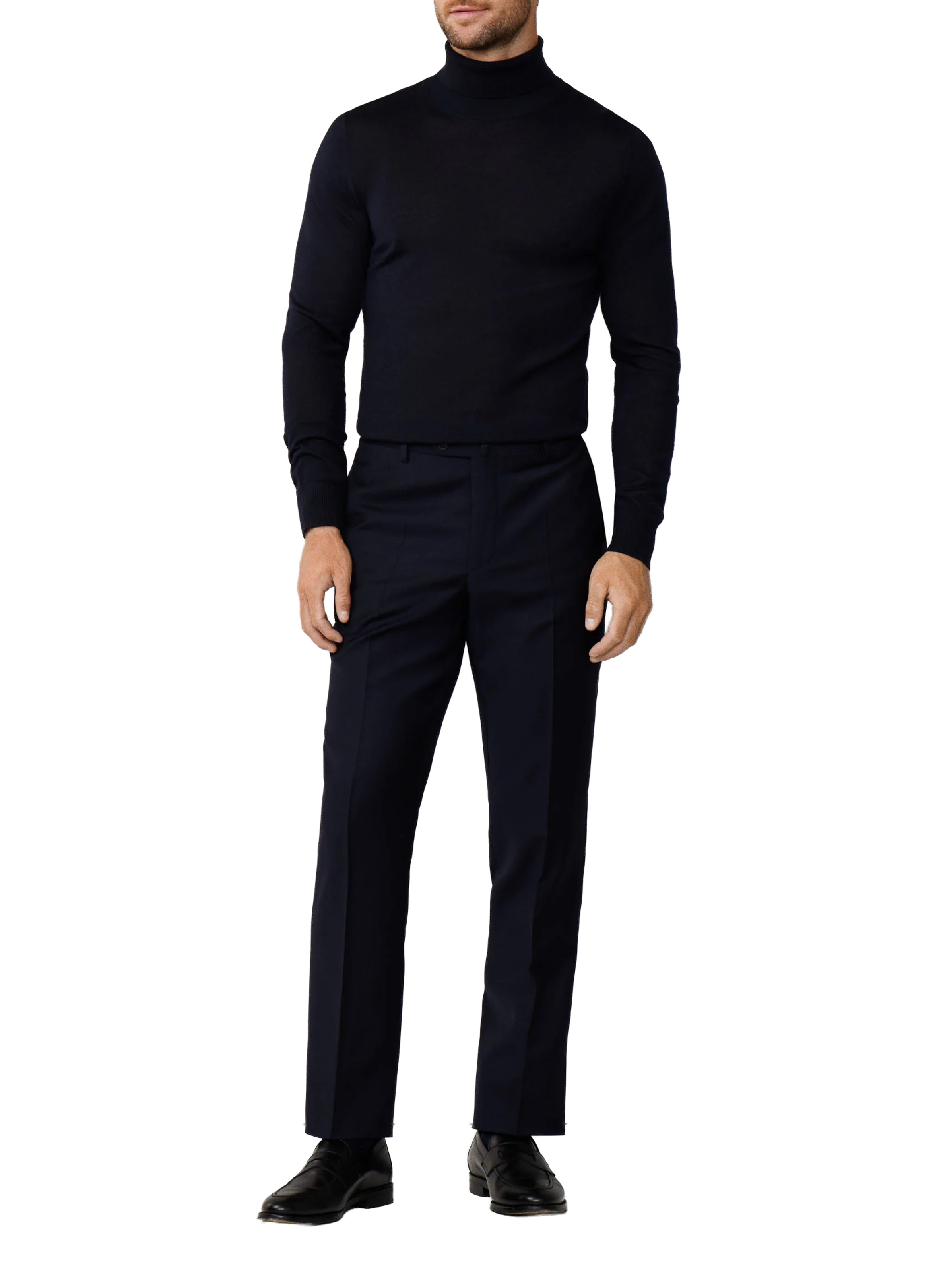 Pantalon de costume ajusté en laine HACKETT Bleu