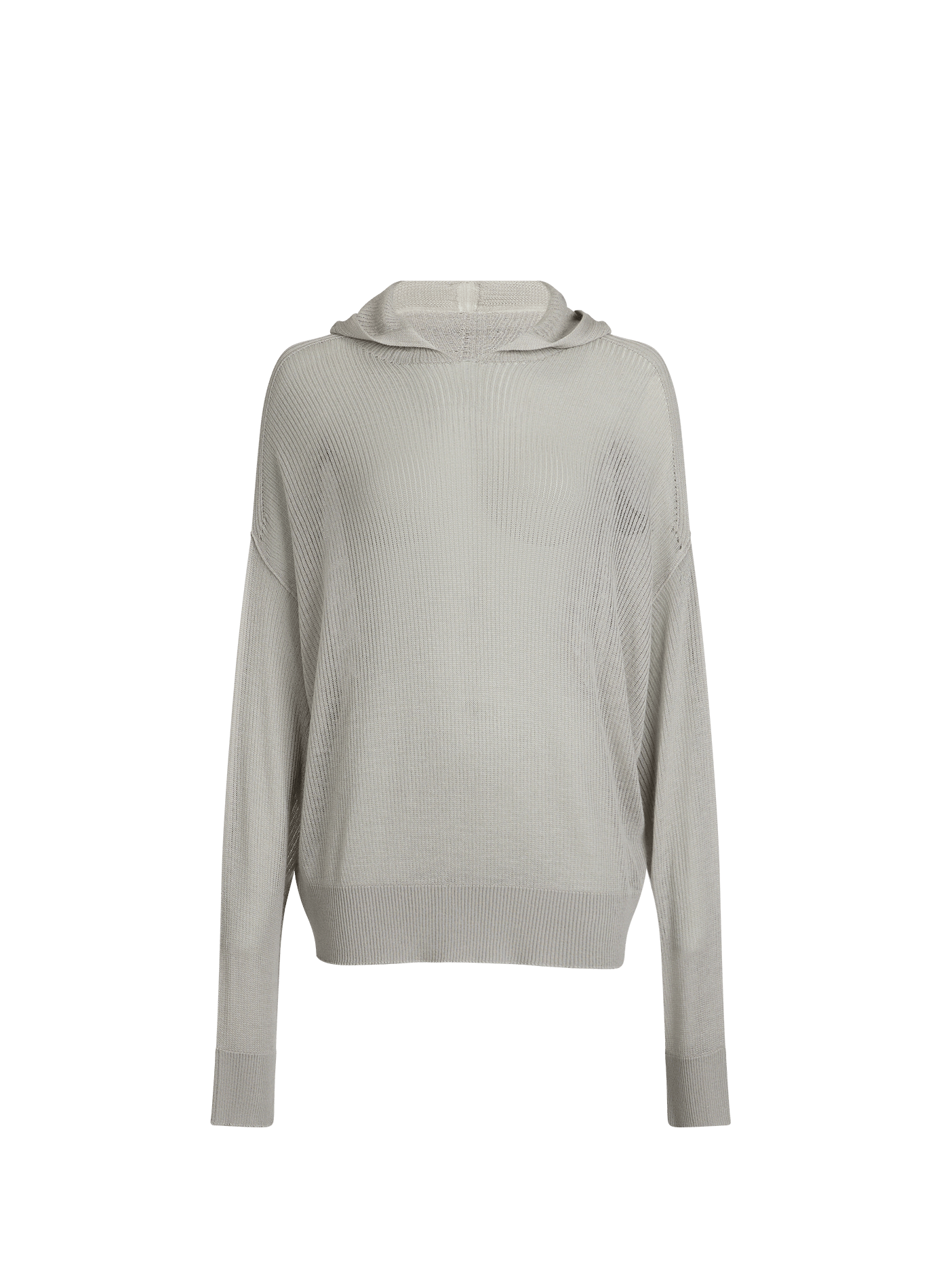 Hoodie maille à capuche en cachemire transparent RICK OWENS Beige