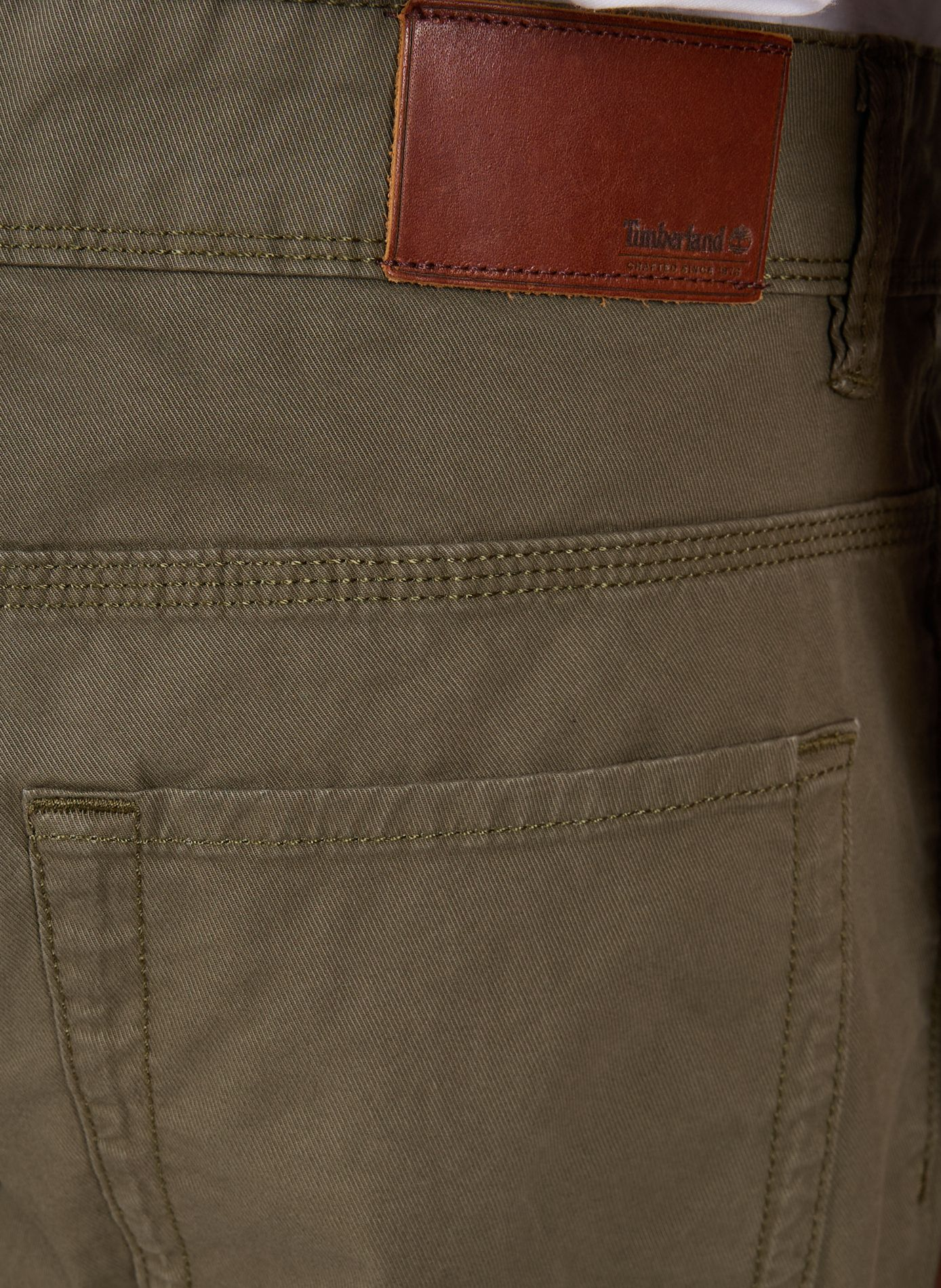 Broek in effen katoenmix TIMBERLAND Kaki