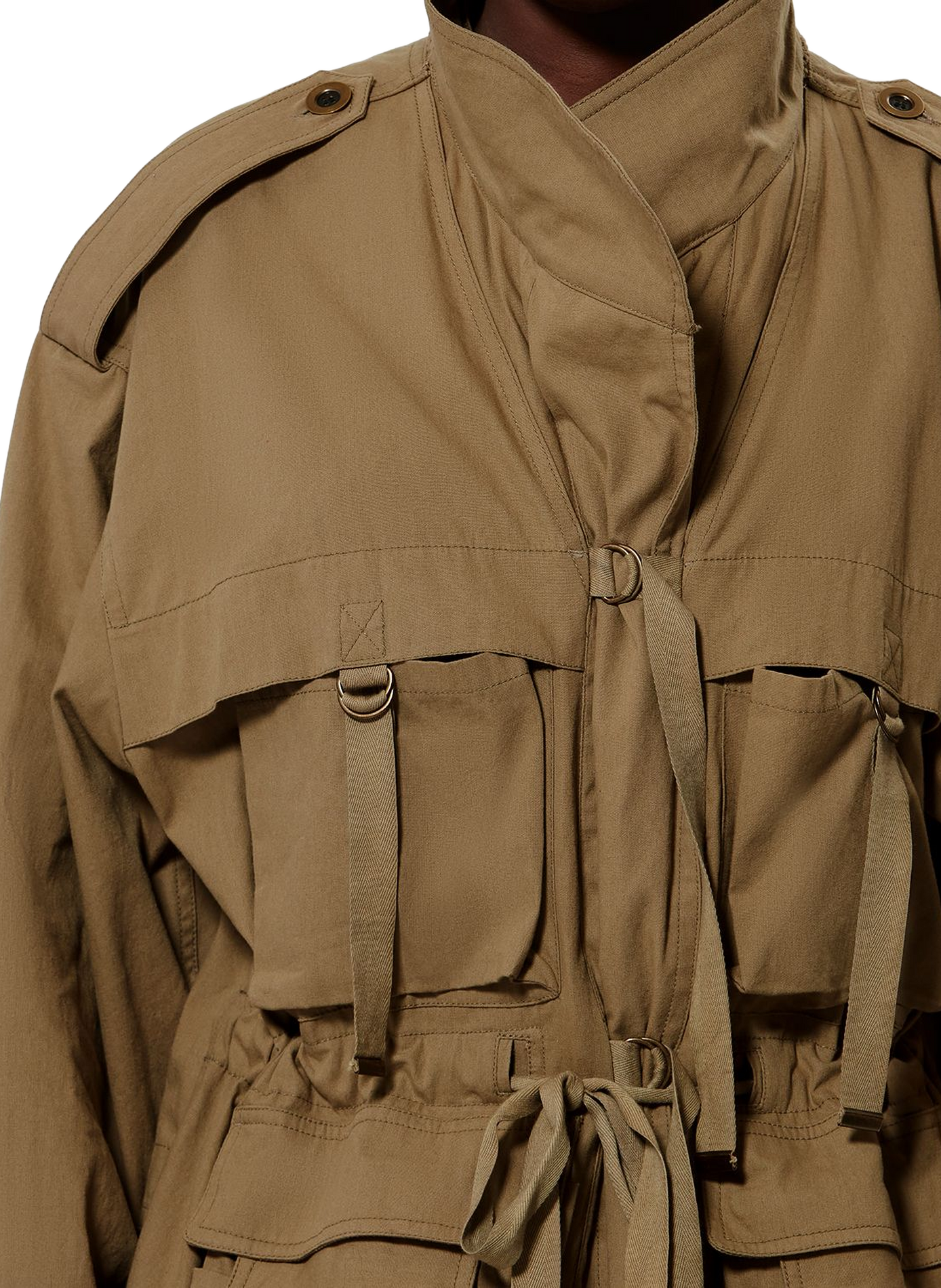 Oversized utility jacket in cotton canvas by Beriza ISABEL MARANT Khaki