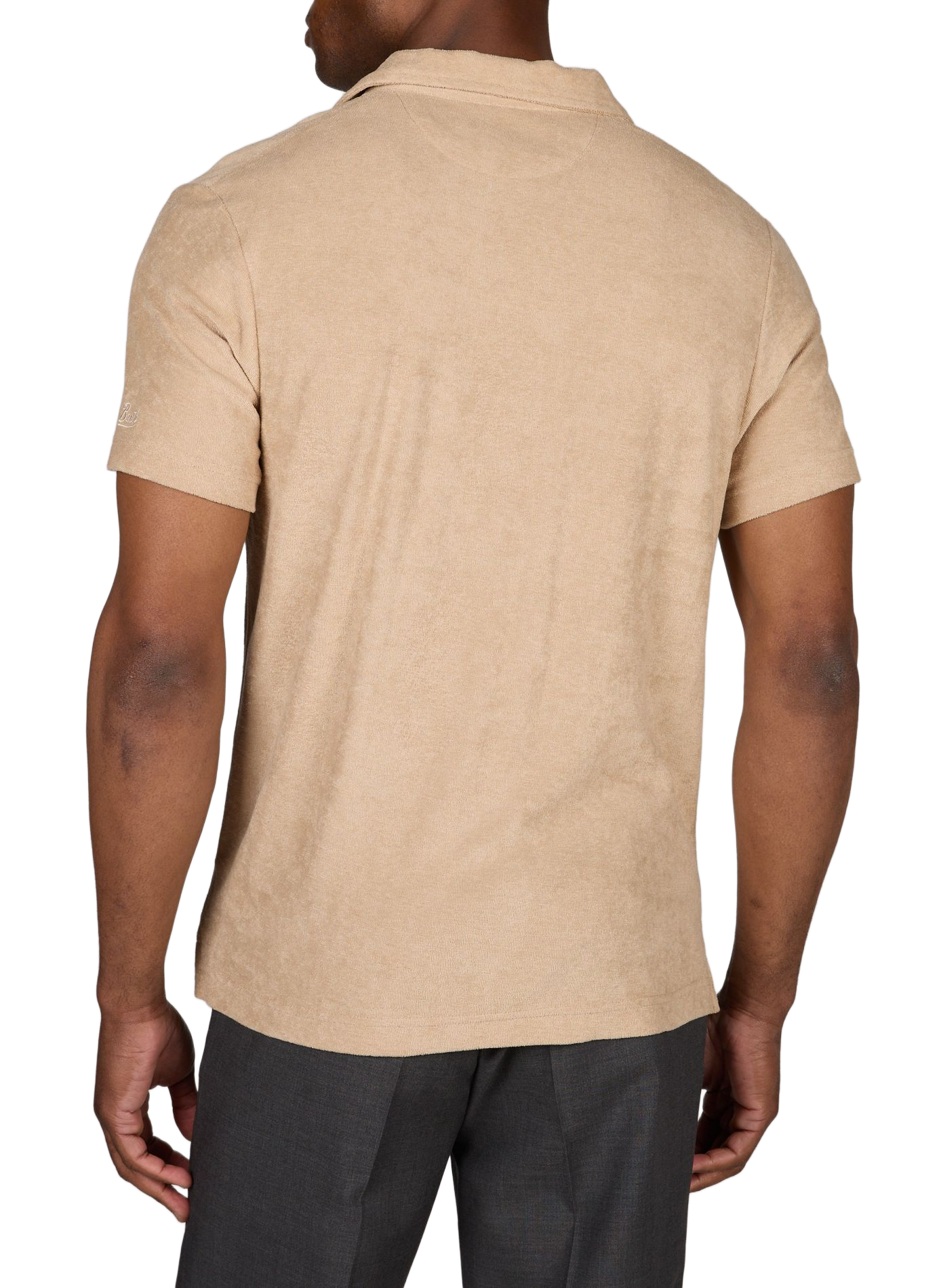 Polo a maniche corte in spugna. MC2 SAINT BARTH Beige