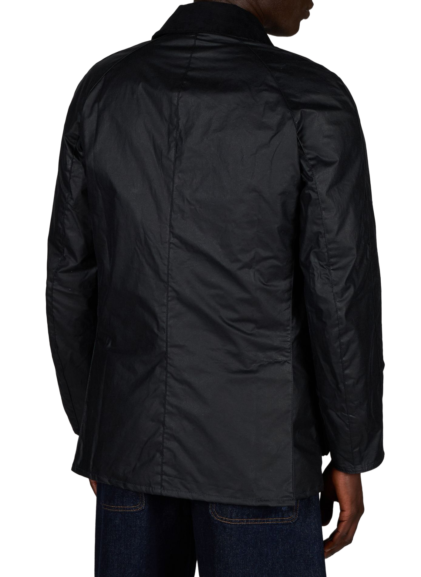 Wachsjacke mit Stehkragen aus Baumwoll-Velours BARBOUR Blau
