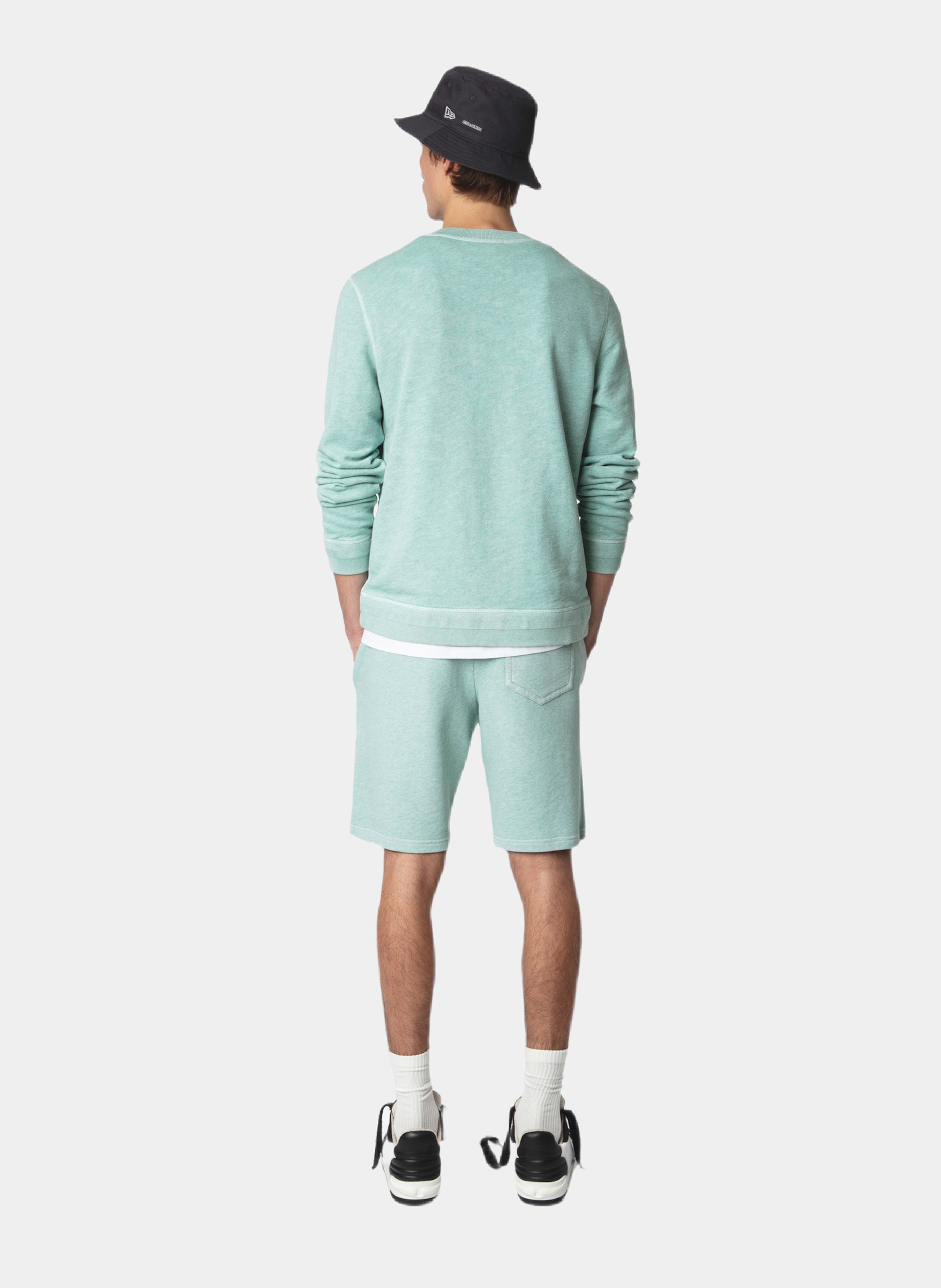 Sweatshirt col rond molletonné en coton stony ZADIG&VOLTAIRE Bleu