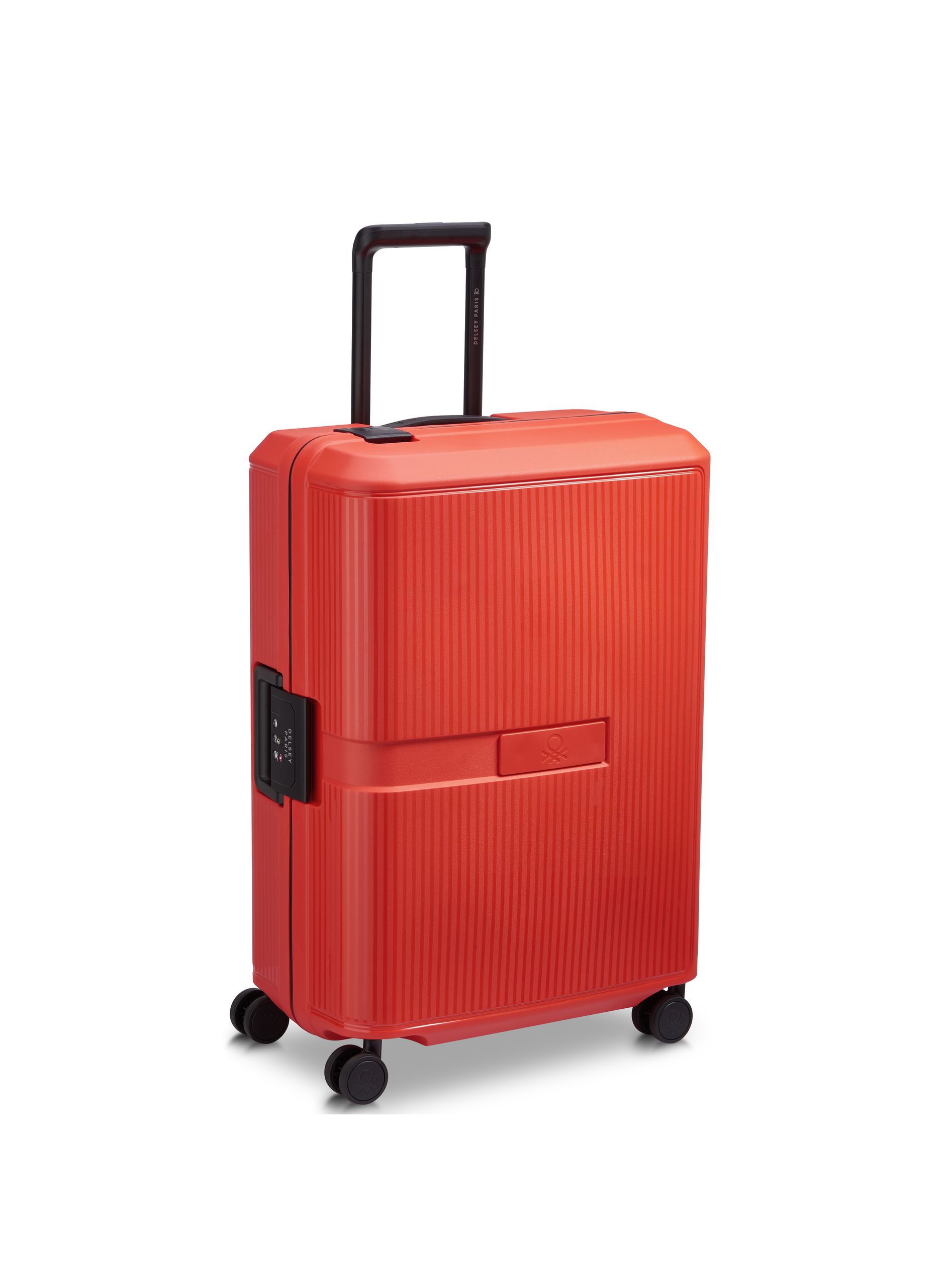 Valise soute rigide taille l - color block hardside DELSEY PARIS Rouge