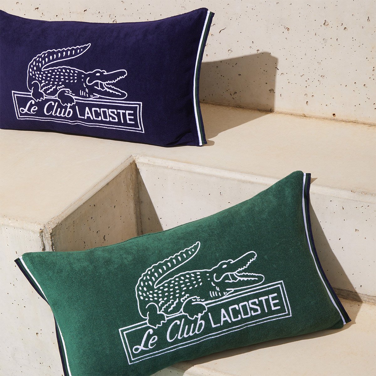 Housse de coussin en eponge, l le club LACOSTE HOME Bleu