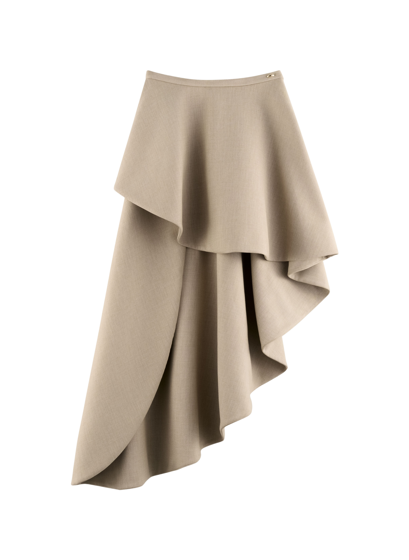 Asymmetrischer einfarbiger Rock ARAKII Beige