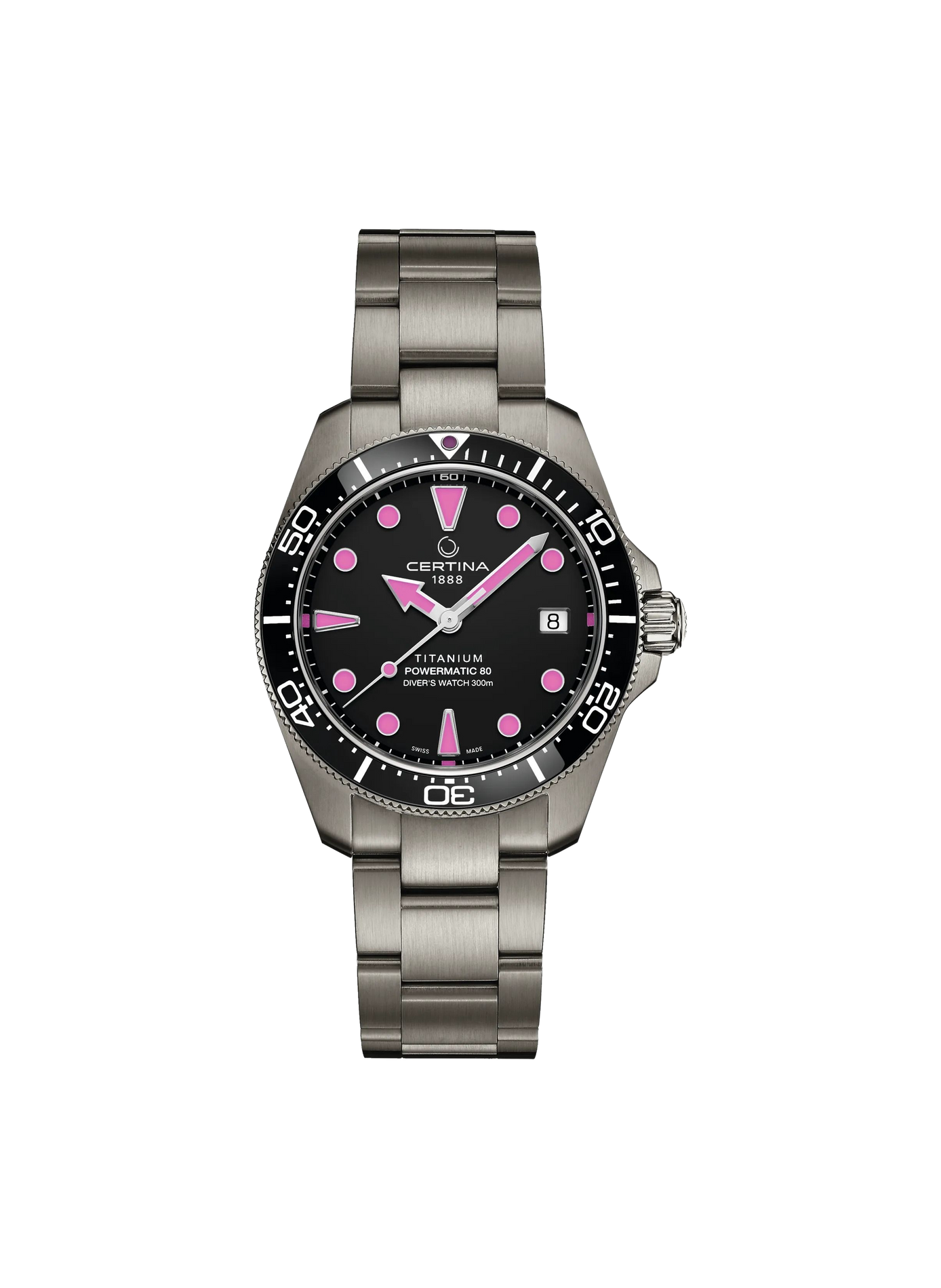 Montre automatique DS ACTION DIVER en titane CERTINA Noir