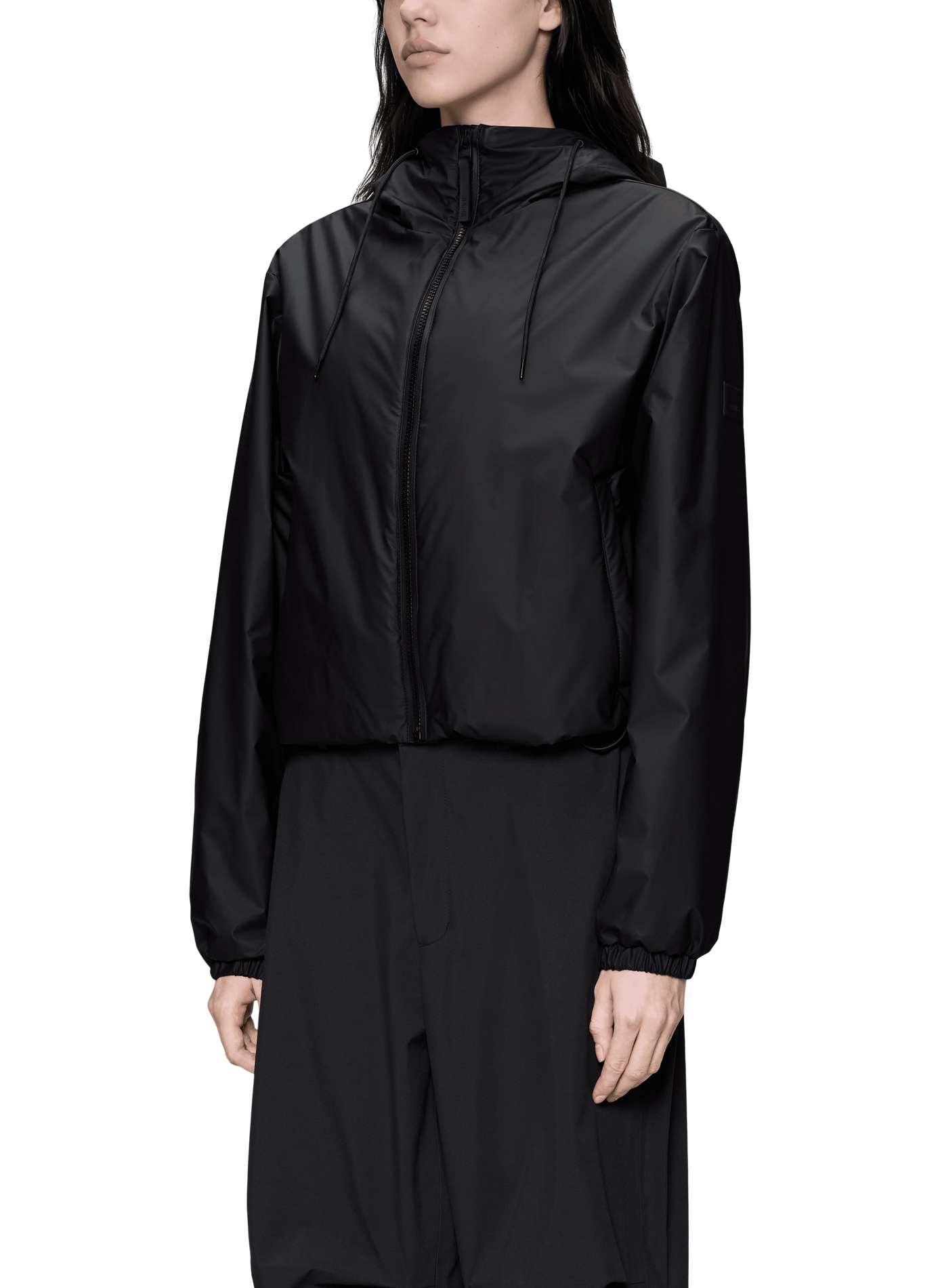 Blouson court Lohja à capuche RAINS Noir