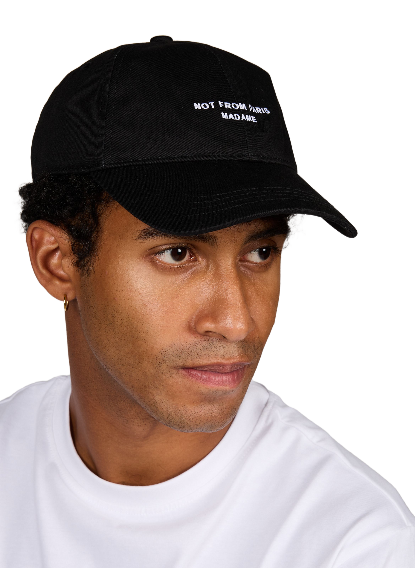 Casquette à logo brodé en coton DROLE DE MONSIEUR Noir