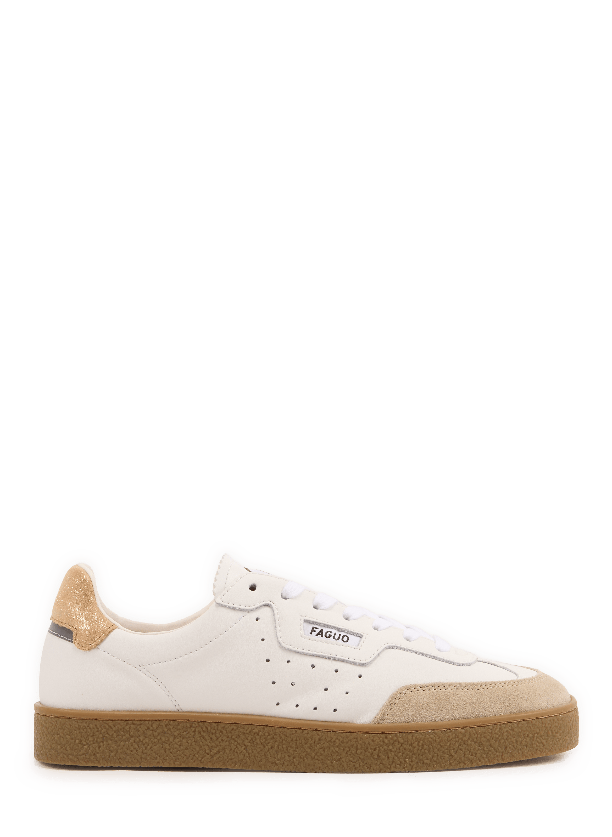 Sneakers Lumbo in gemengd runderleer FAGUO Beige