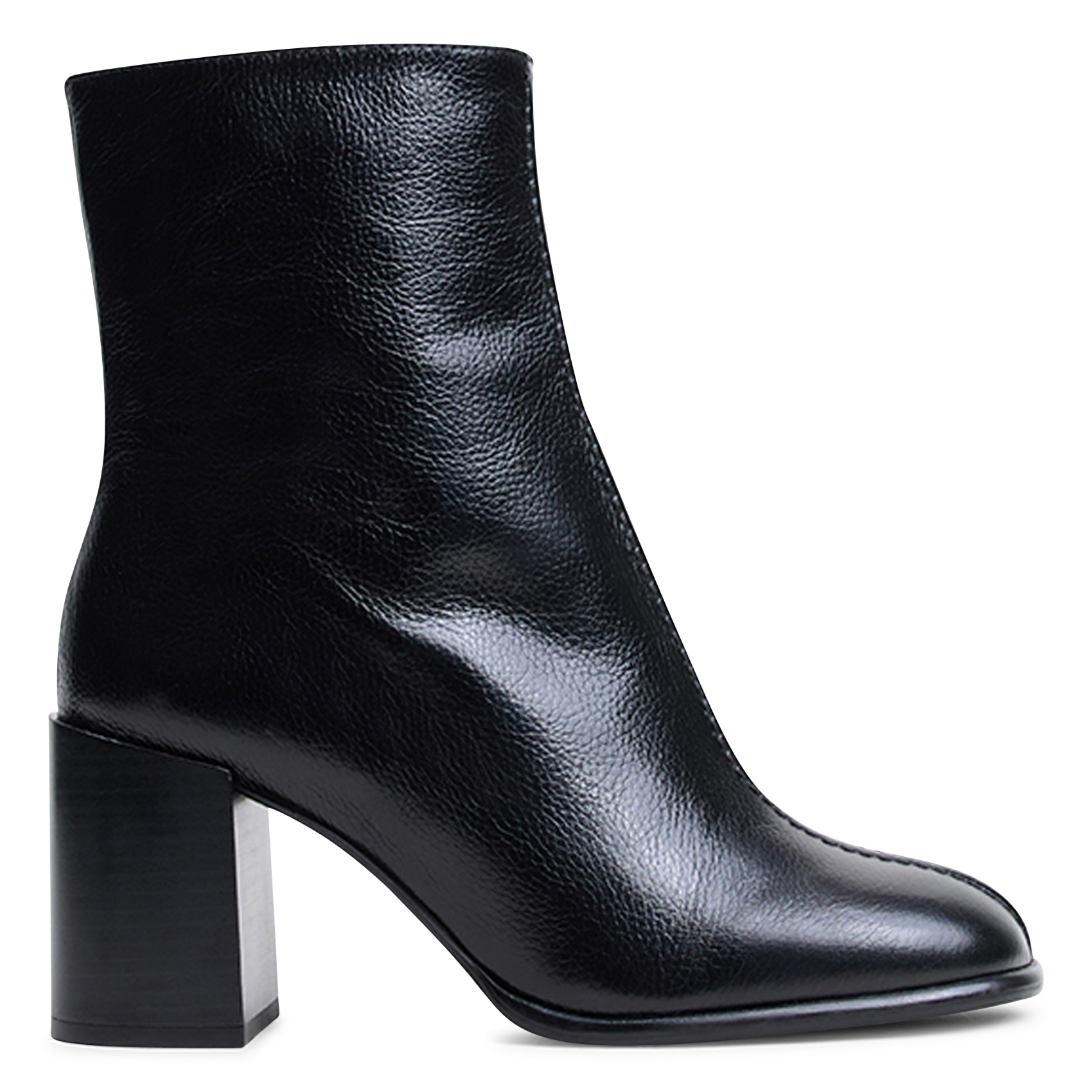 Bottines zippées en cuir bloumy JONAK Noir