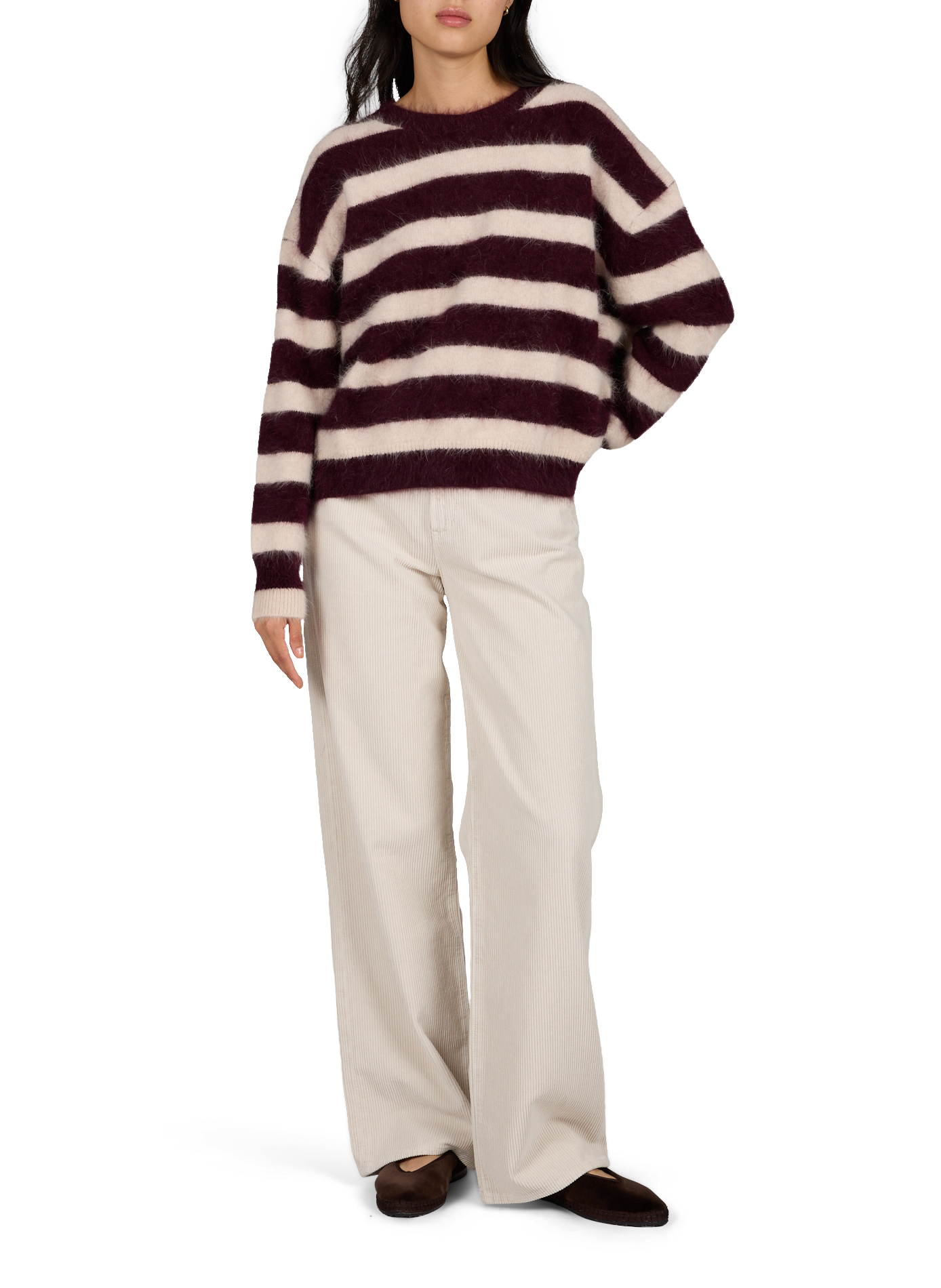 Gestreifter Pullover Datus aus gemischtem Angora. BELLEROSE Mehrfarbig