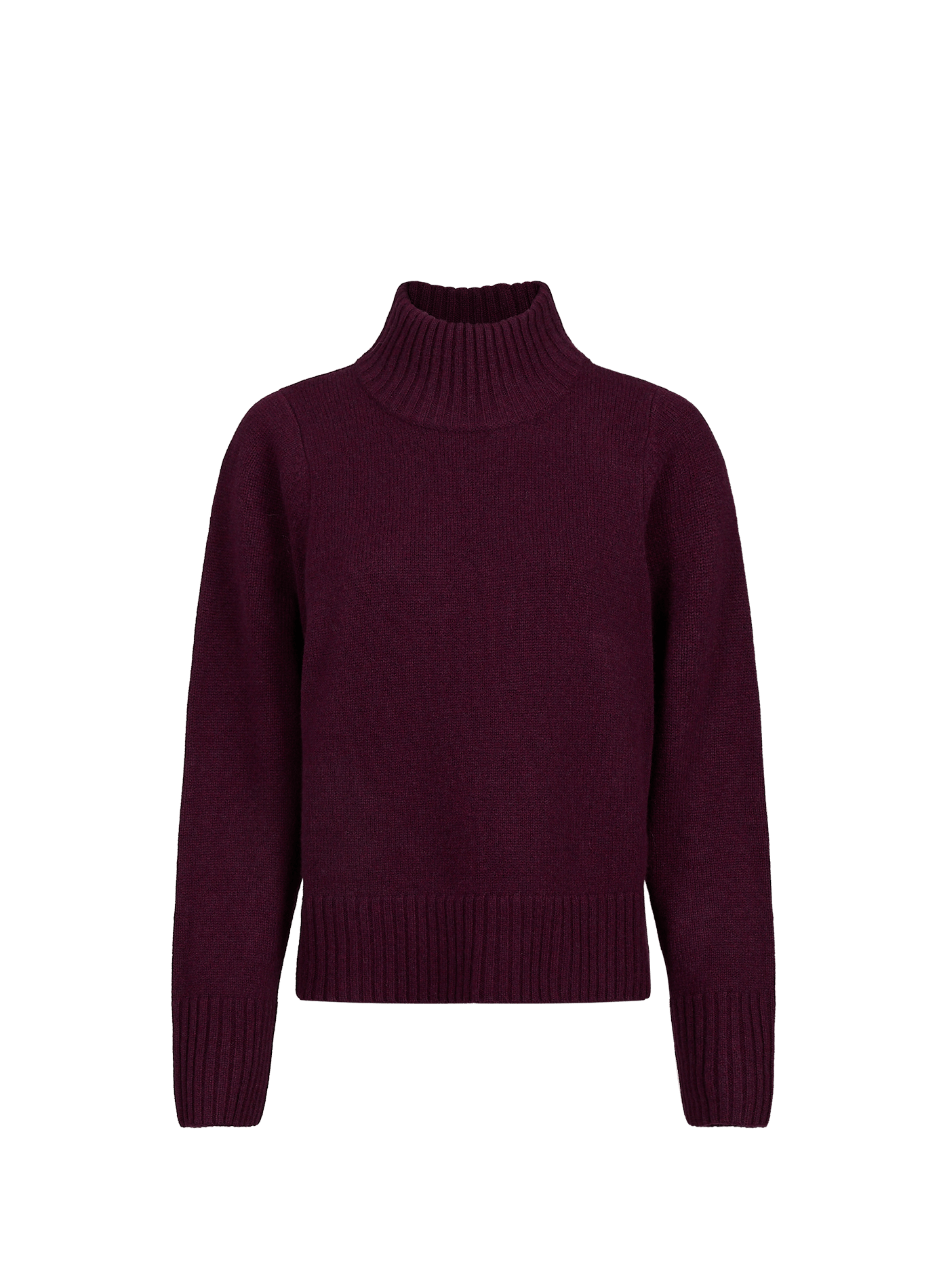 Megane straight high-neck merino wool sweater PETITE MENDIGOTE Purple