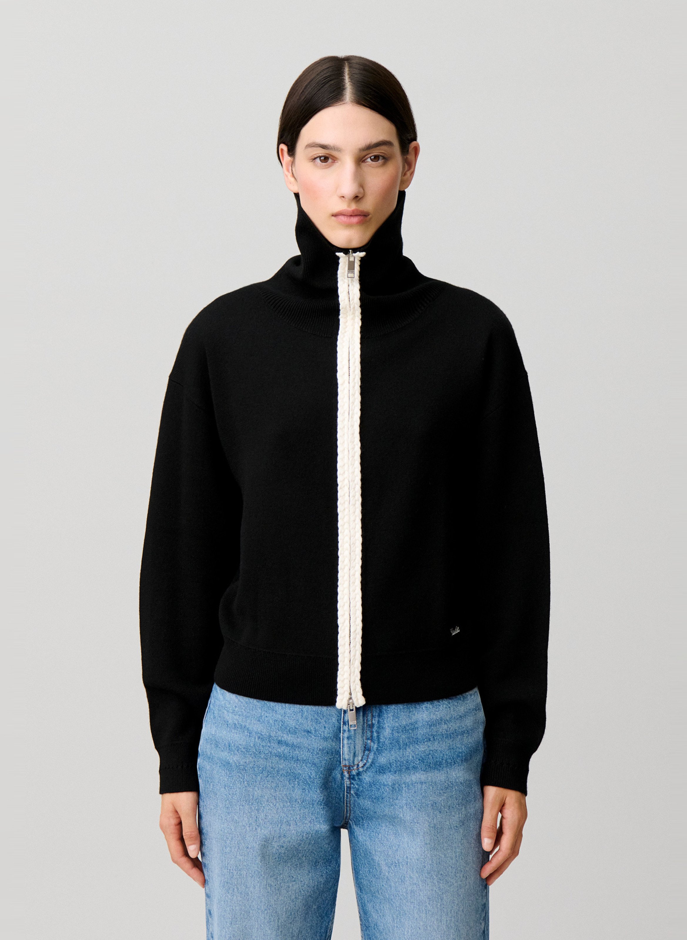 Cardigan col montant zippé uni CLAUDIE PIERLOT Multicolore