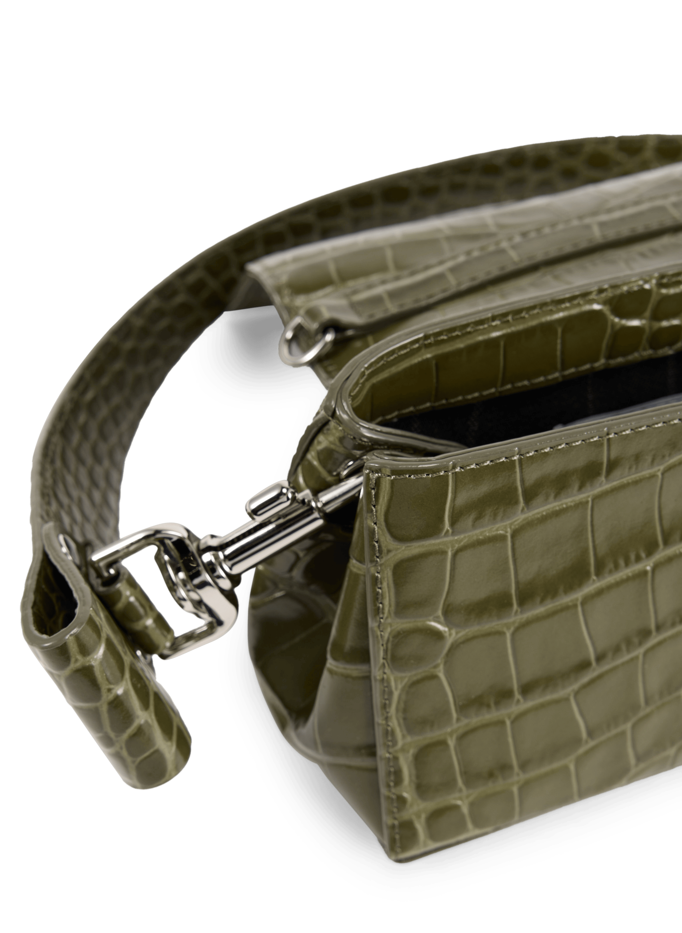 Kleine Hazel-handtas van krokodillenleerlook VIVIENNE WESTWOOD Groen