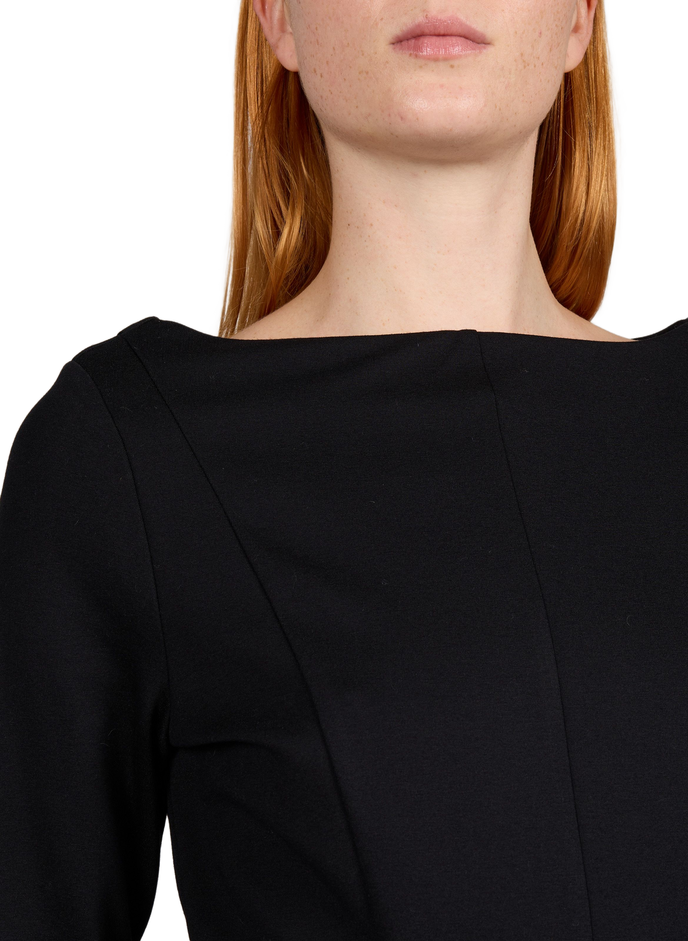 Fitted short dress with long sleeves VILA Black