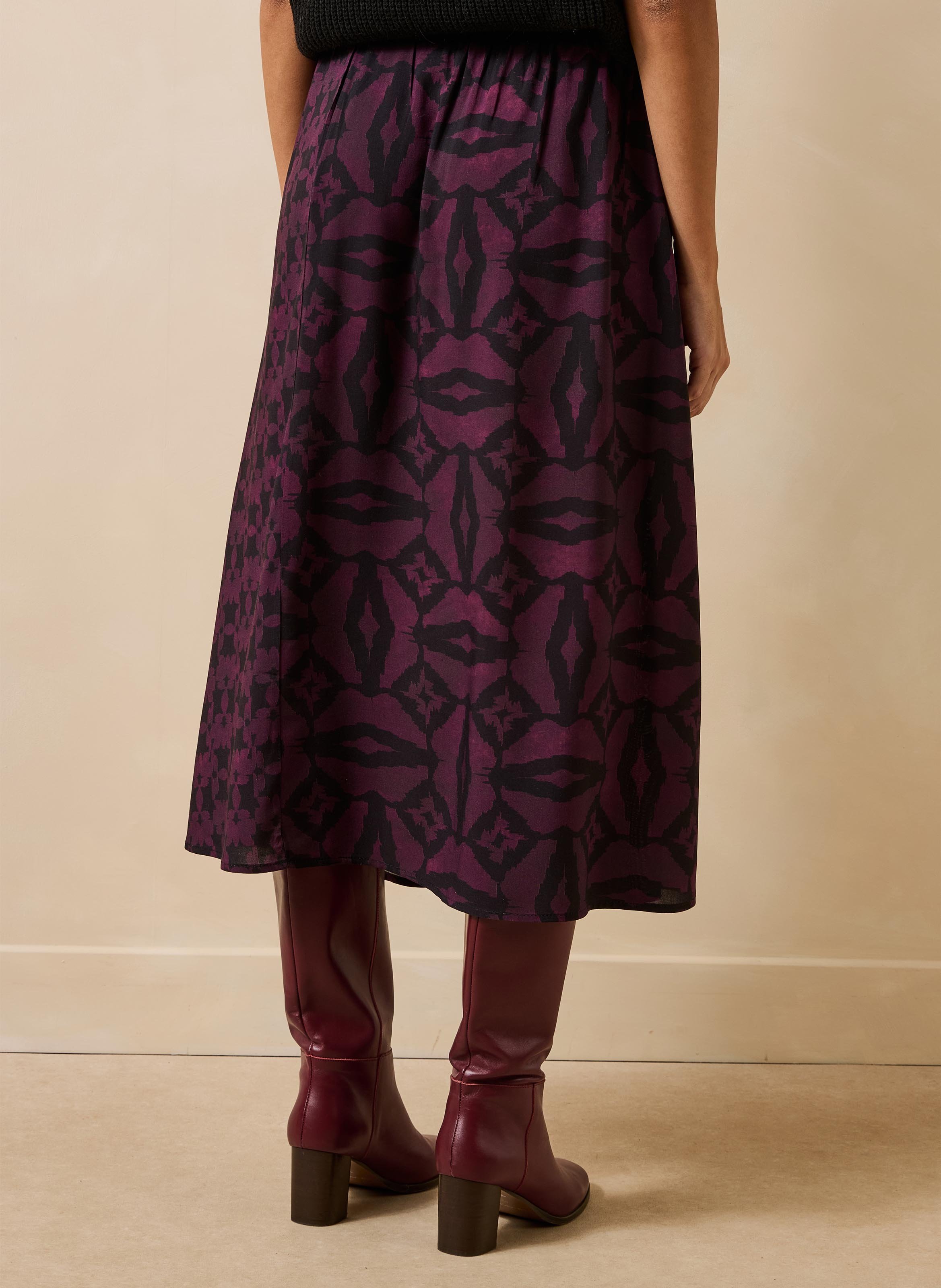 Lange uitlopende rok met print LA FEE MARABOUTEE Veelkleurig