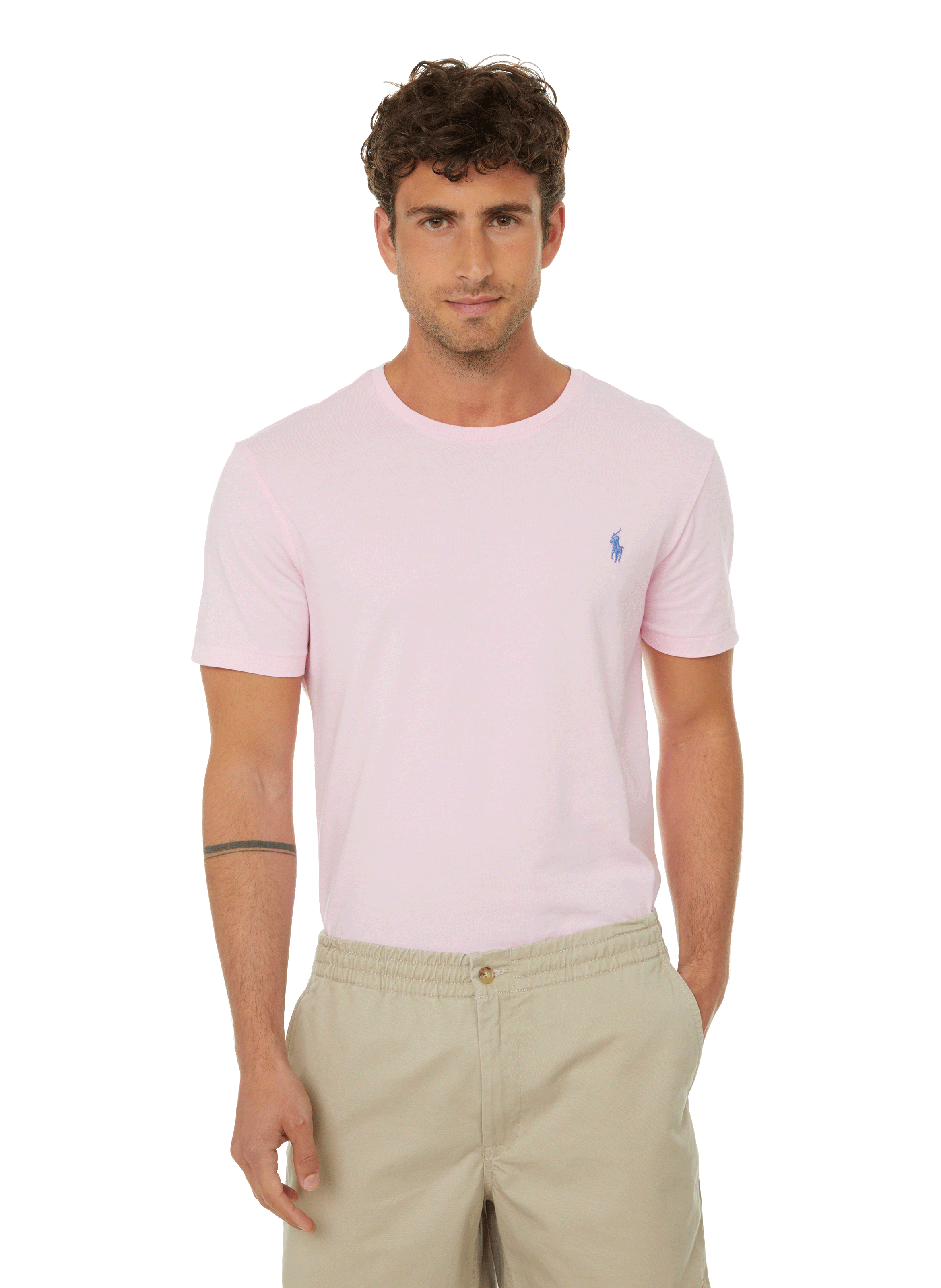 POLO RALPH LAUREN Slim cotton T-shirt Pink