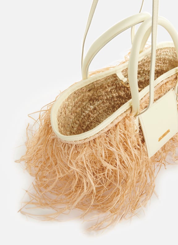 Jacquemus le petit baci raffia tote online