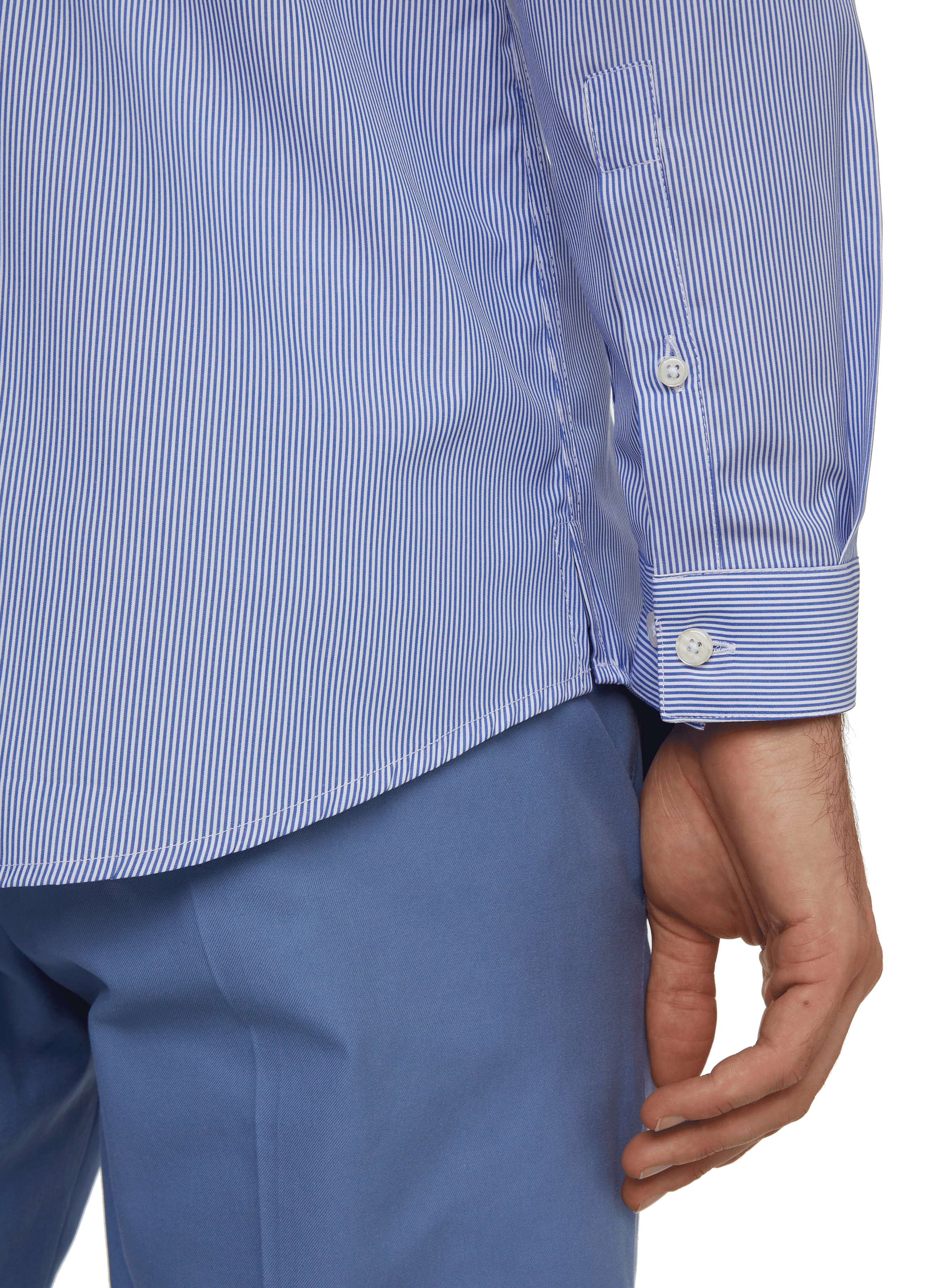 Striped slim-fit shirt AU PRINTEMPS PARIS Blue