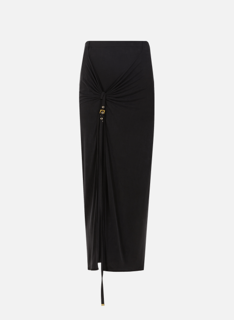 Jacquemus black crescent pareo skirt 