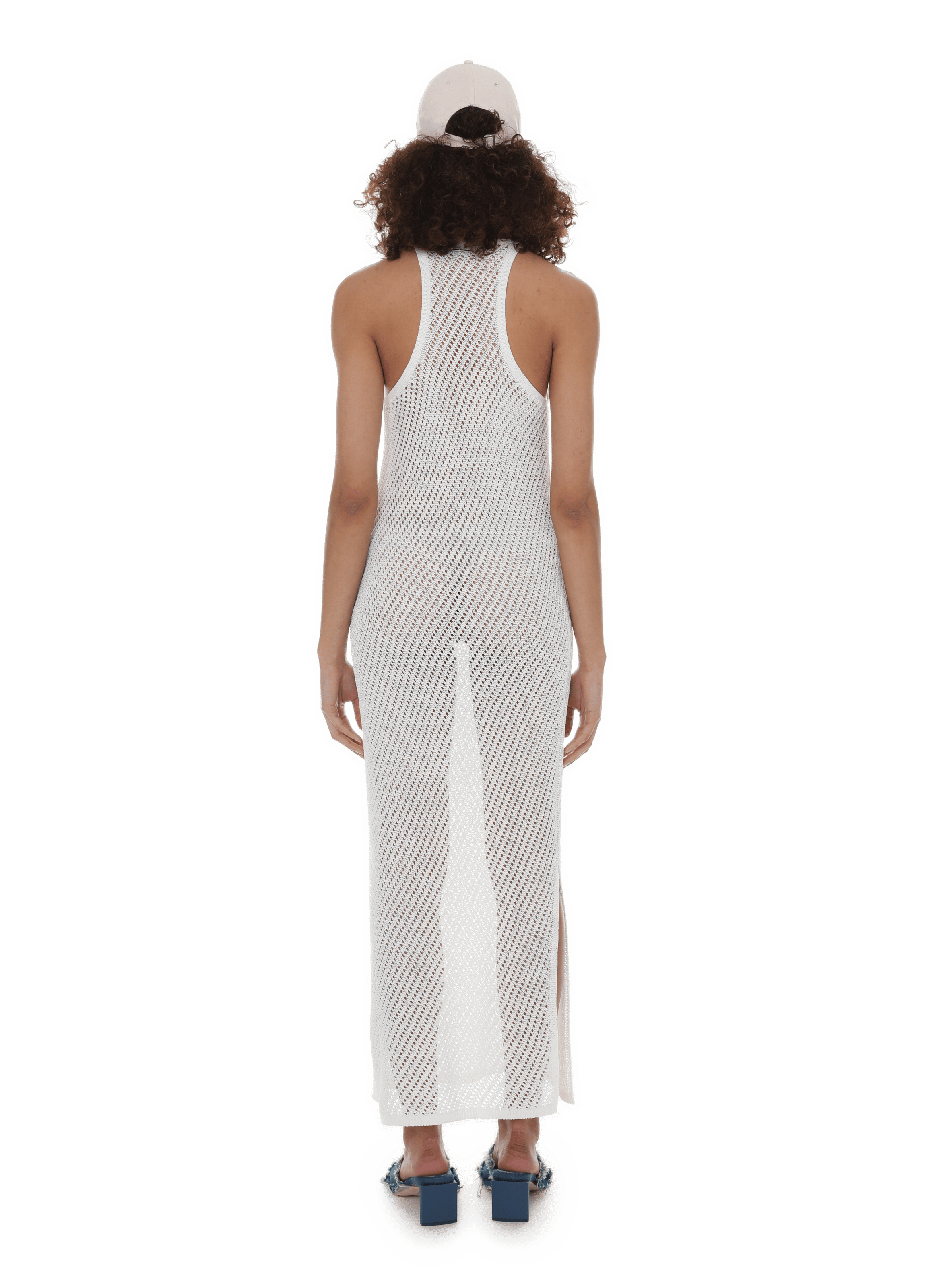 Durchbrochenes langes Kleid CALVIN KLEIN Weiss