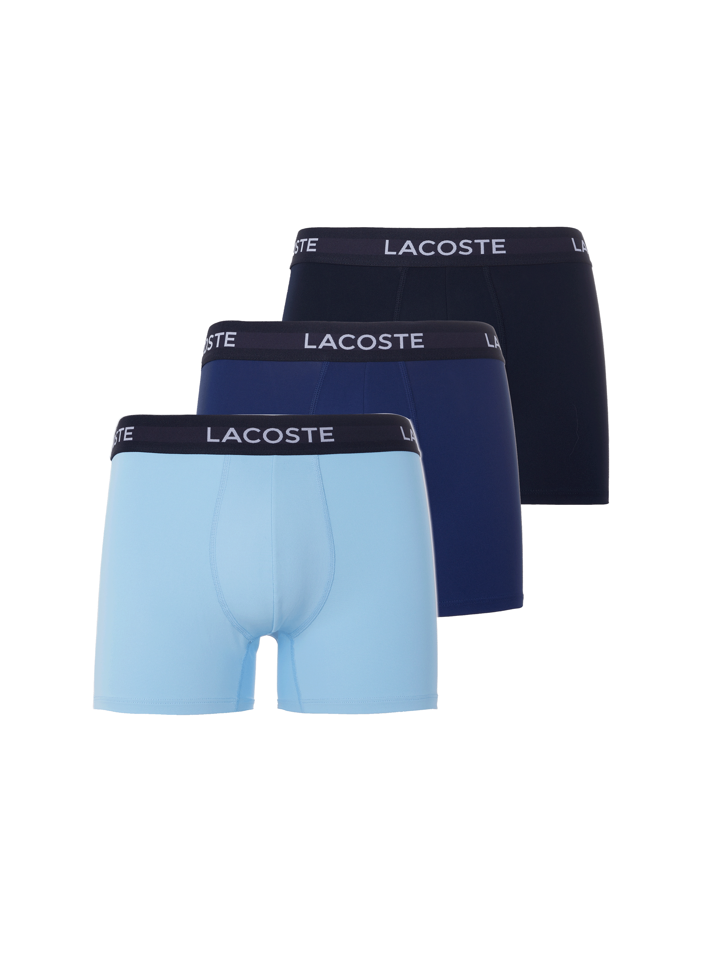 LACOSTE Lot de 3 boxers en microfibres Multicolore