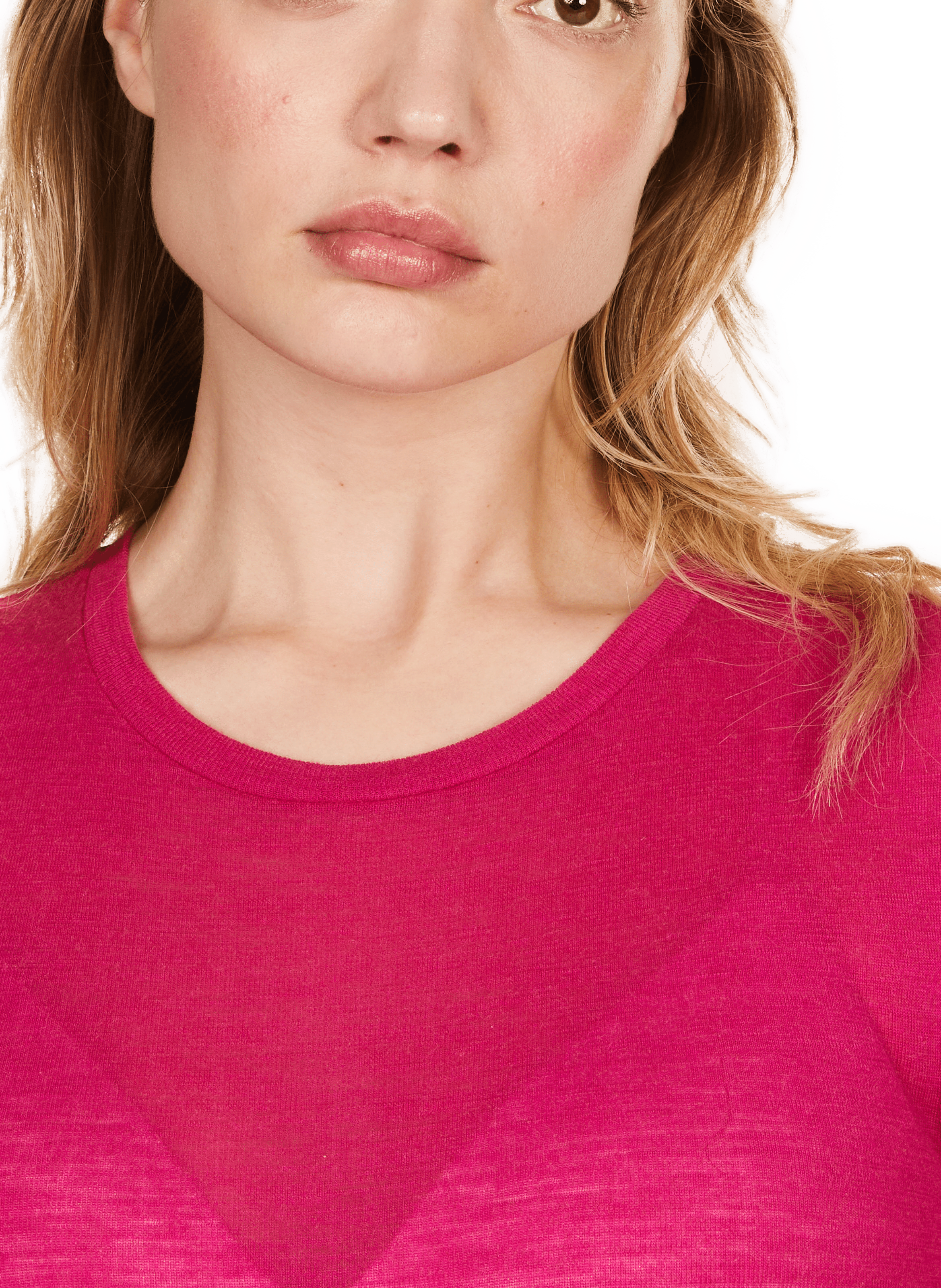 T-shirt Ucos col rond en laine SAISON 1865 Rose