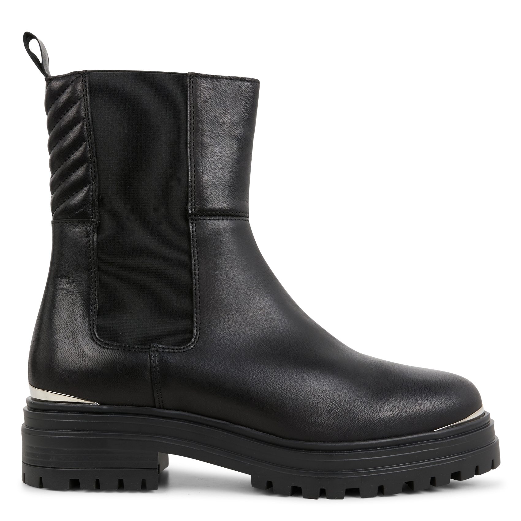 Bottines chelsea crantées en cuir IKKS Noir