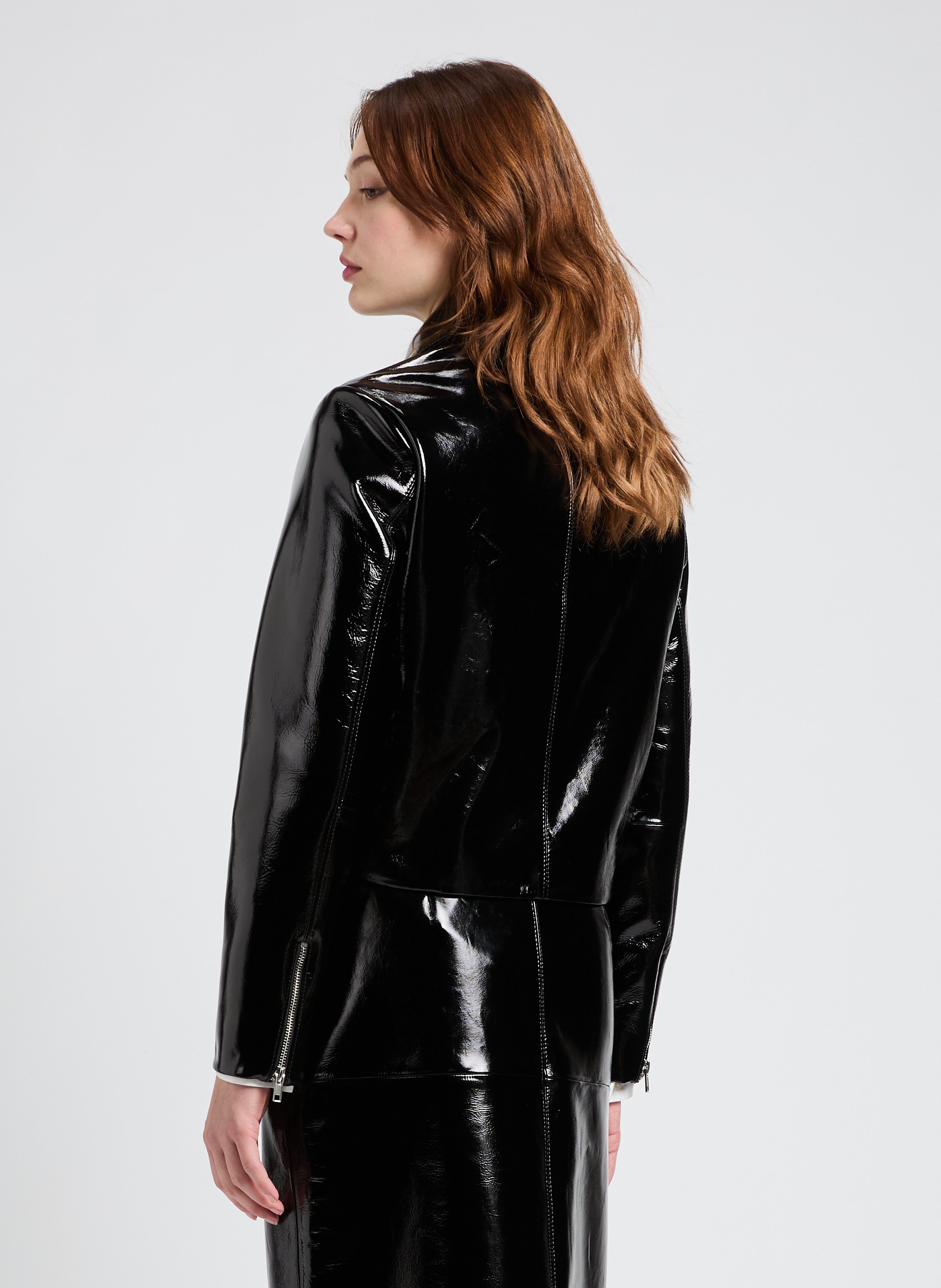 Veste VINY en cuir SAISON 1865 Noir