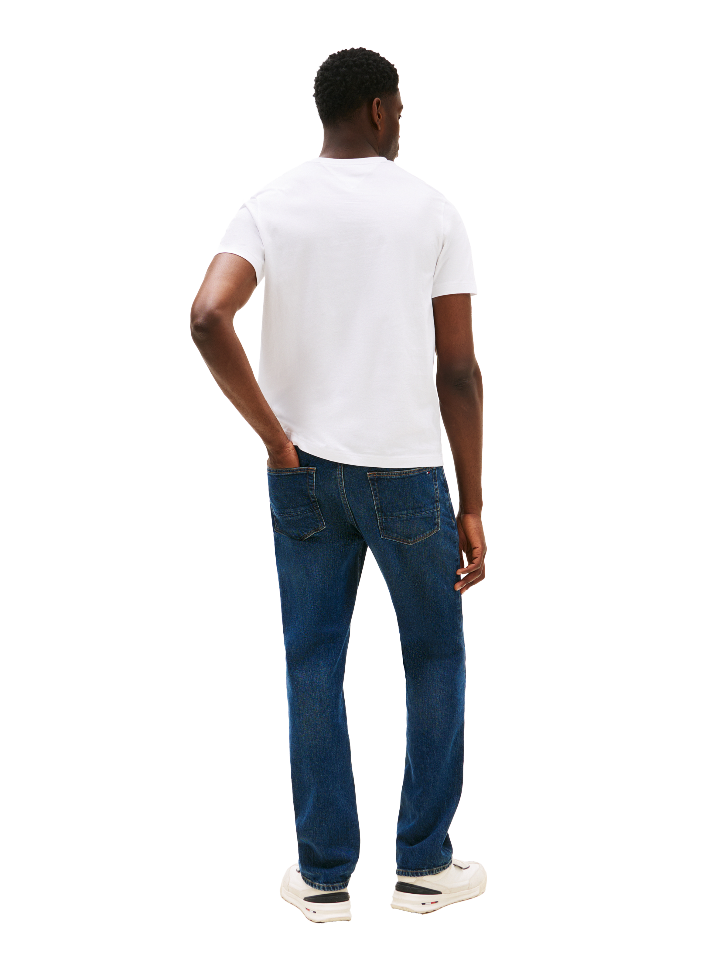 Biker-style cotton t-shirt TOMMY HILFIGER White