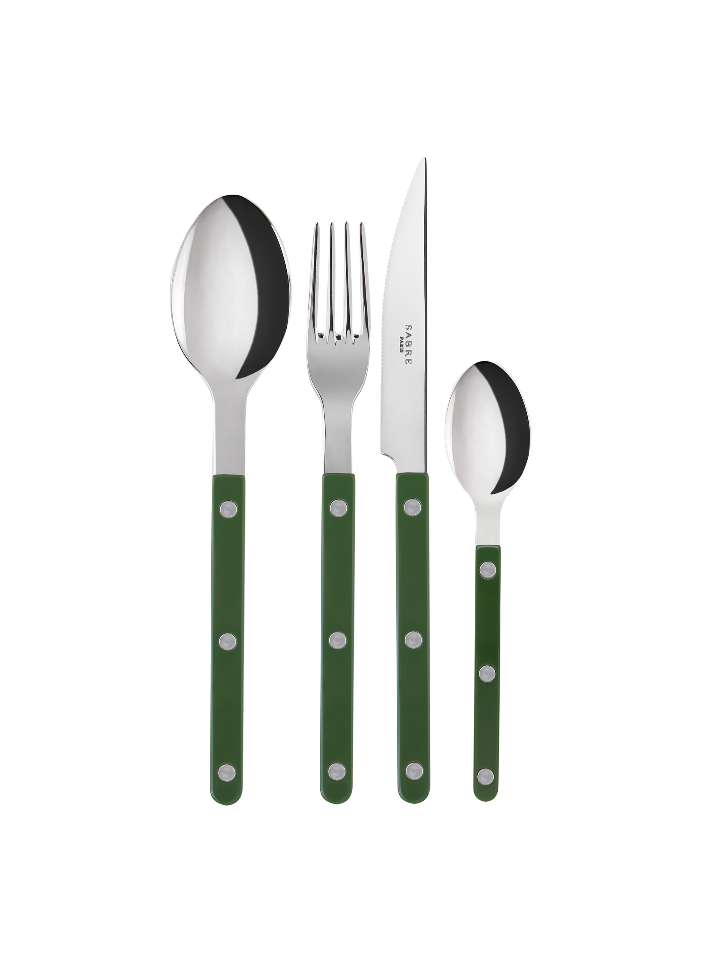 Set de 4 couverts de table, bistrot SABRE PARIS Vert