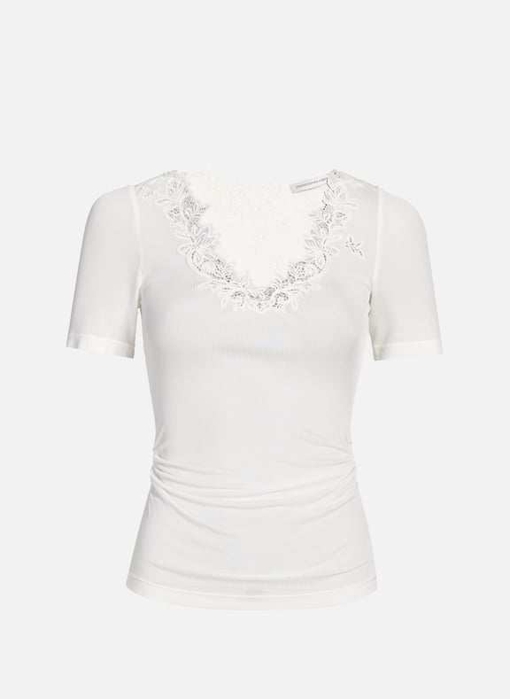 T-shirt à dentelle Blanc by CHRISTOPHER ESBER CHRISTOPHER ESBER T-shirt à dentelle Blanc