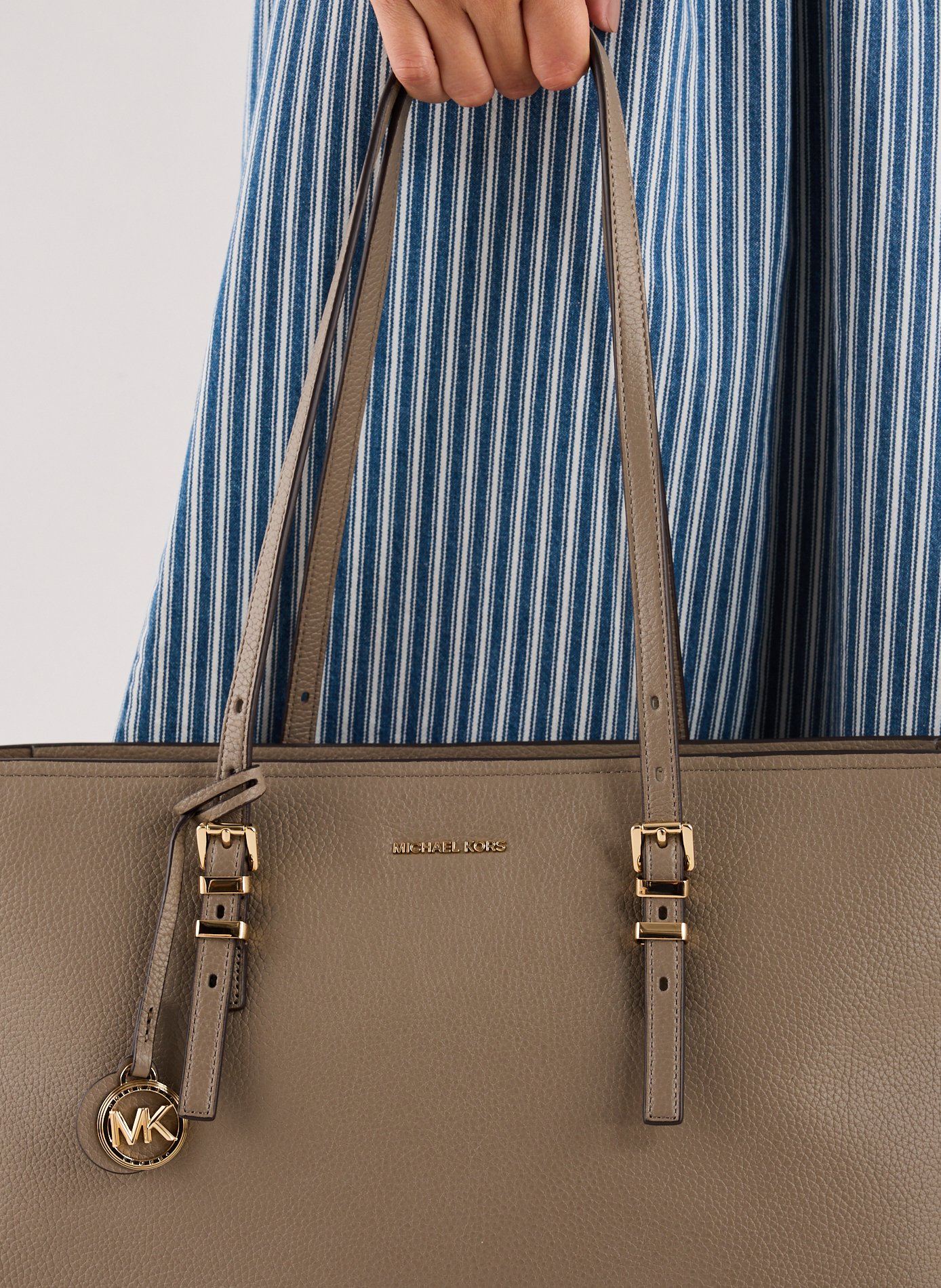 Sac cabas en cuir Grand Quinn MICHAEL KORS Beige