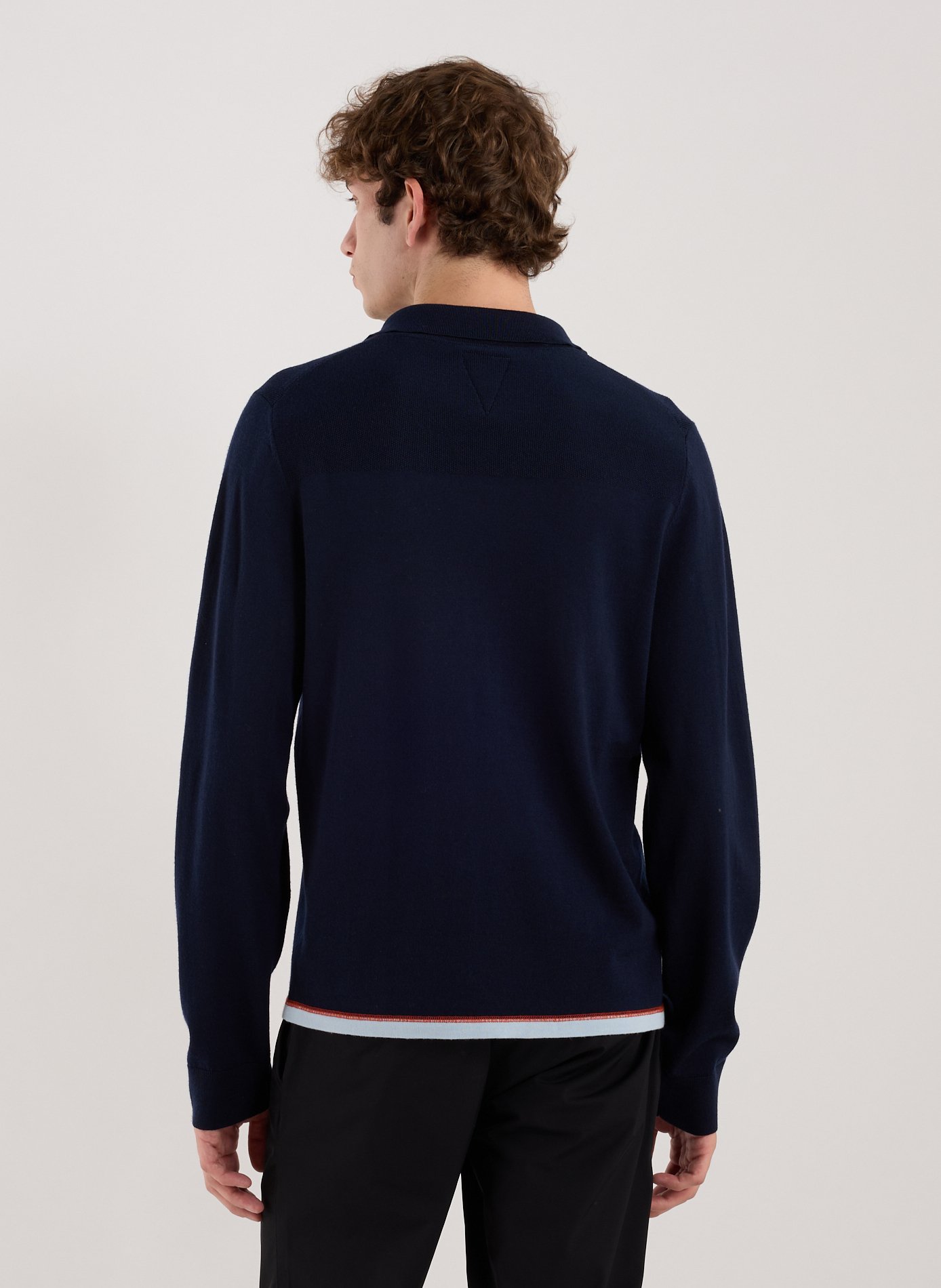 Gilet zippé en laine mérinos  PAUL SMITH Bleu