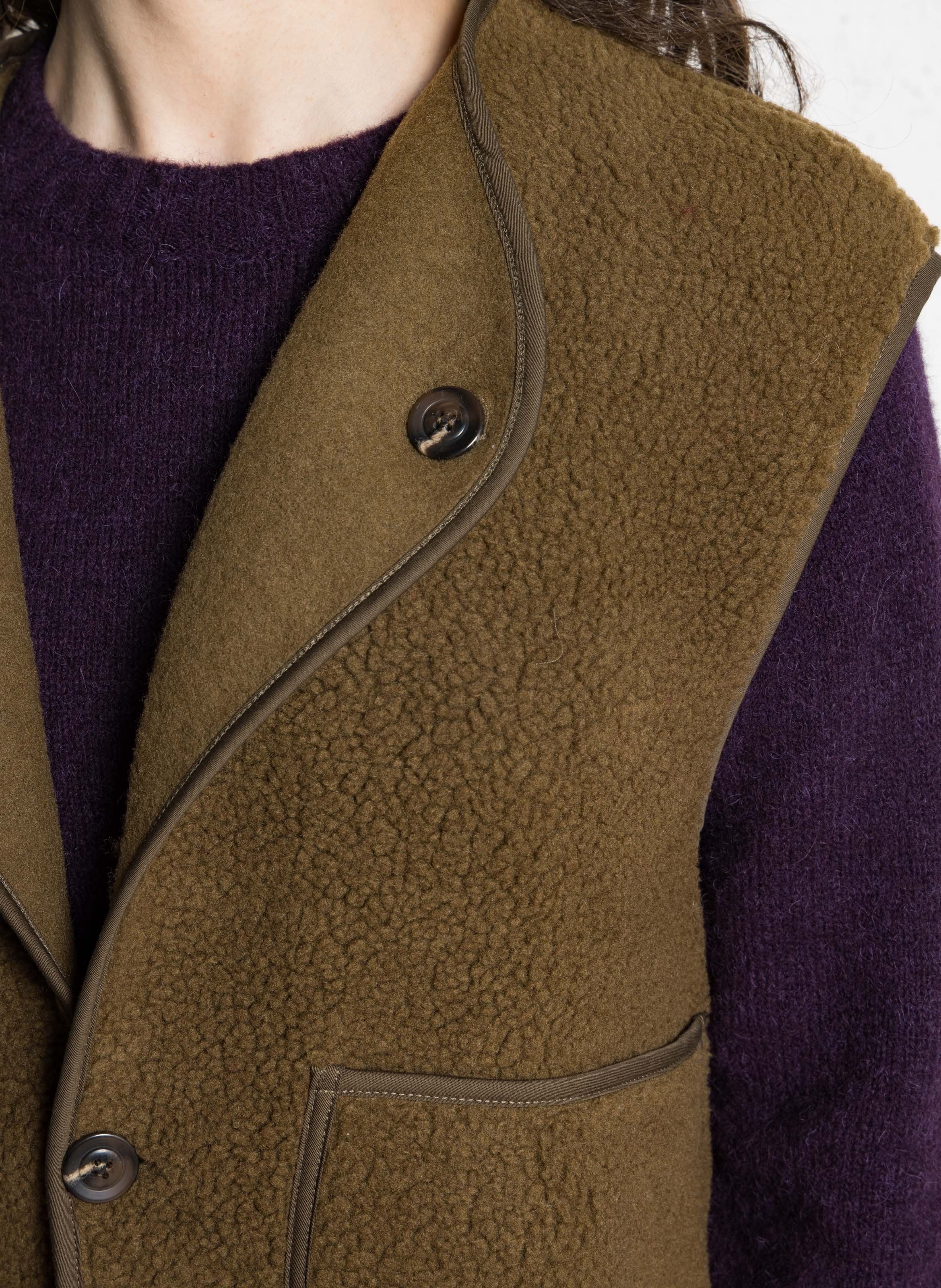 Veste sans manches droite boutonnée floyd SOEUR Kaki