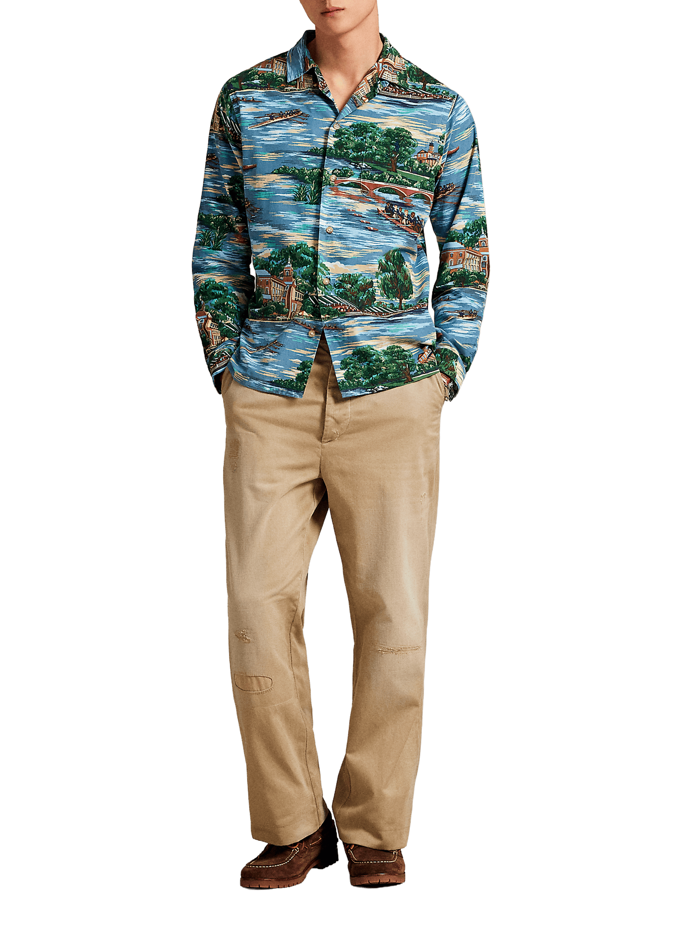 Classic collar shirt with cotton print POLO RALPH LAUREN Multicolour