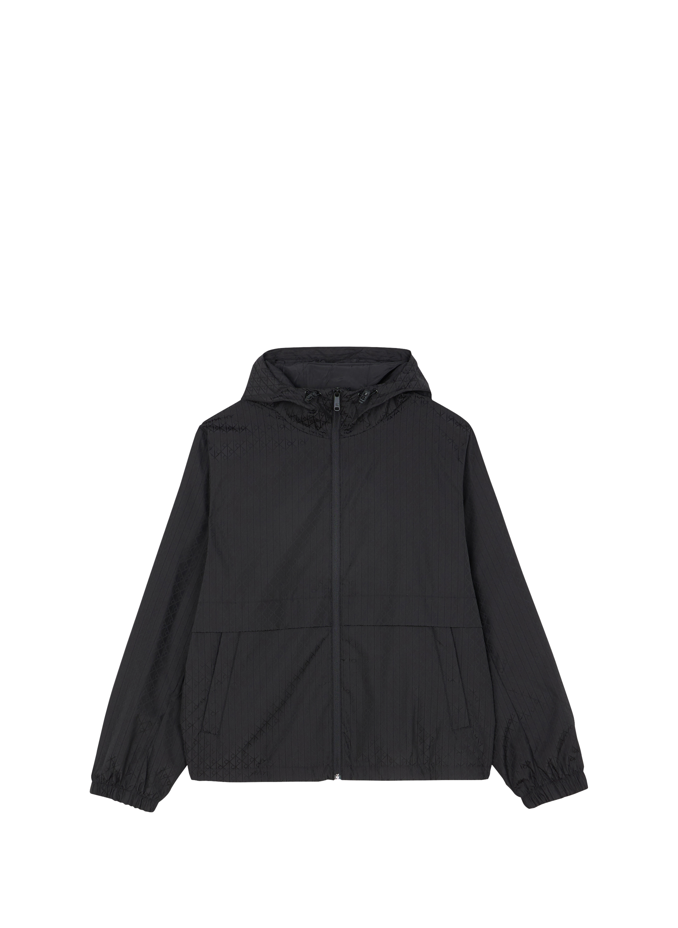 Veste coupe-vent droite  CALVIN KLEIN Noir