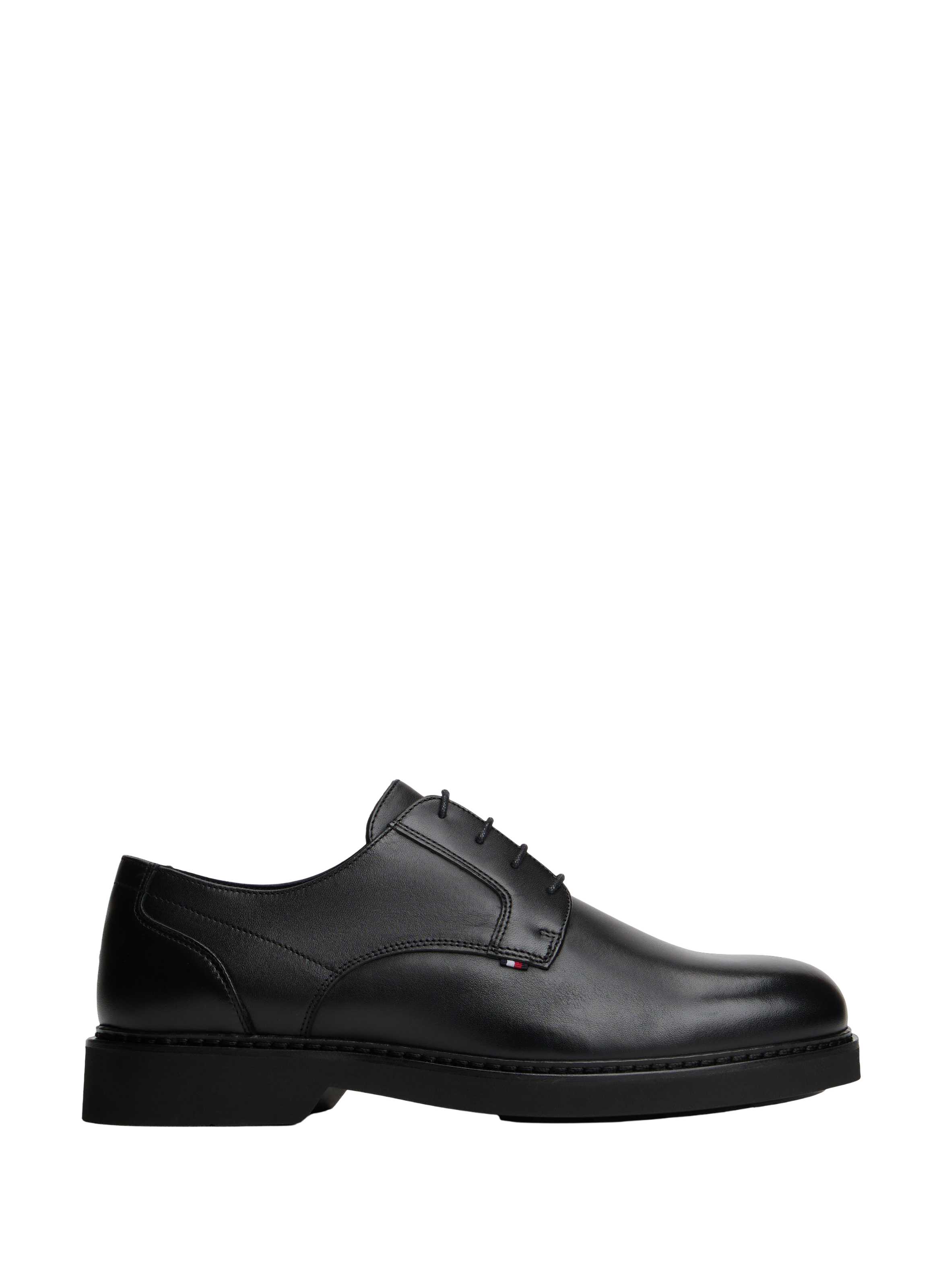 Derbies à lacet en cuir lisse TOMMY HILFIGER Noir