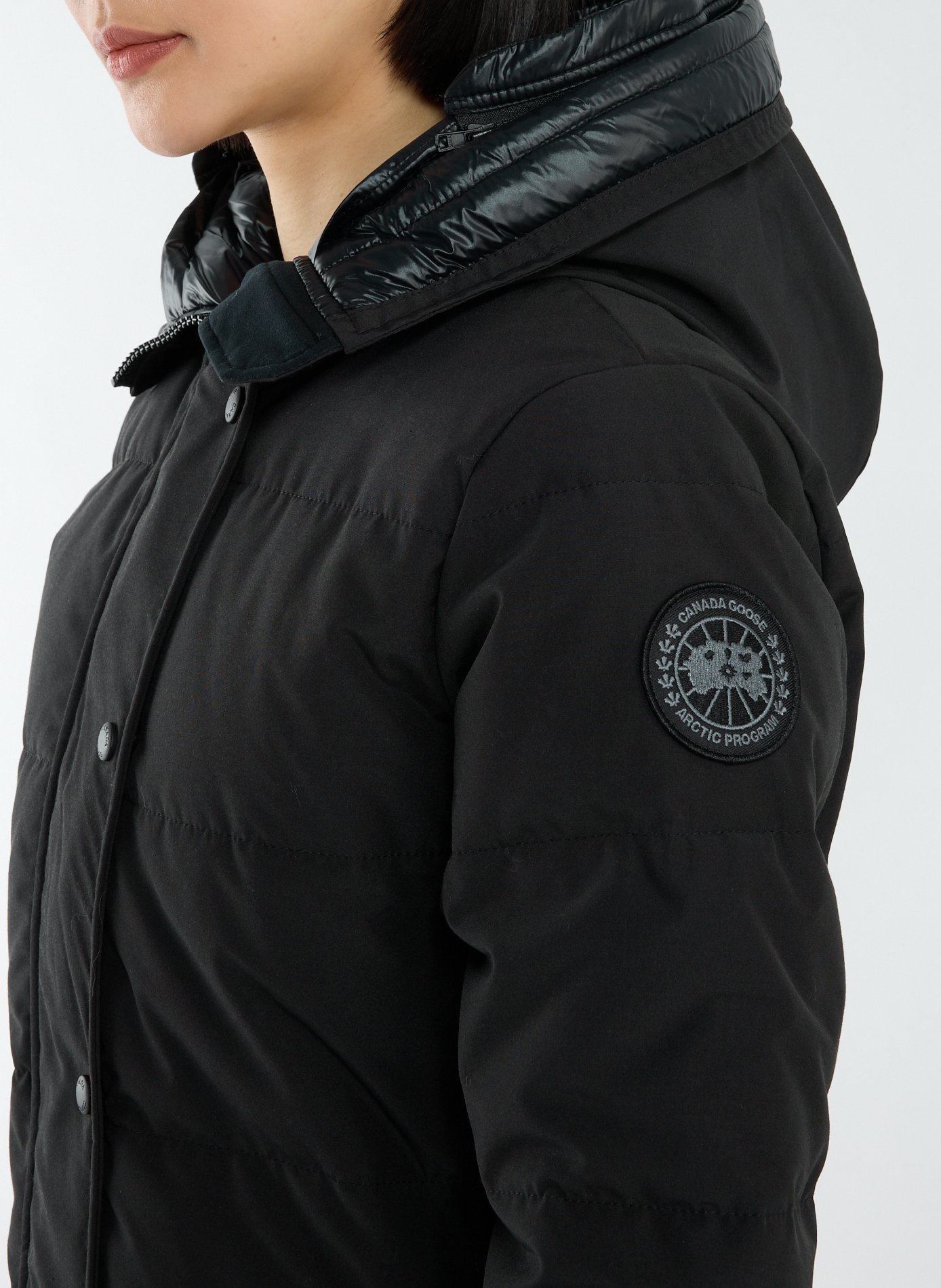 Doudoune mi-longue à capuche CANADA GOOSE Gris